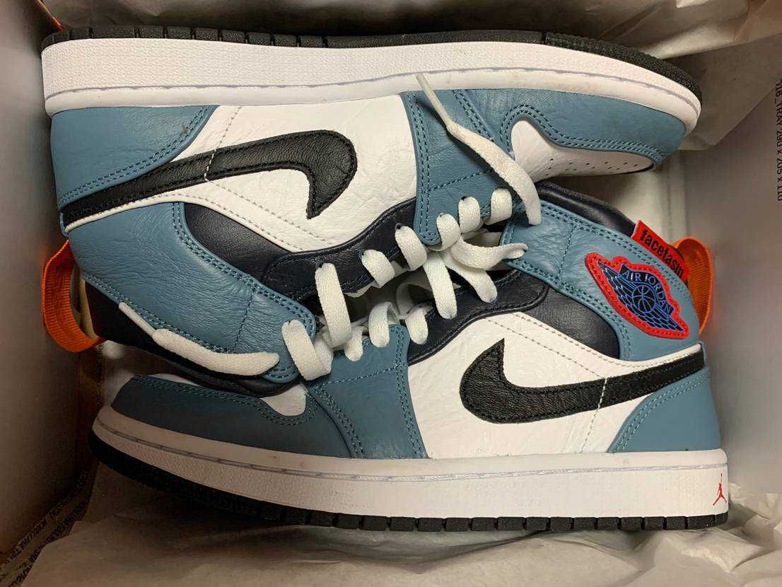 FACETASM × Nike Air Jordan 1 Mid "White/Navy"