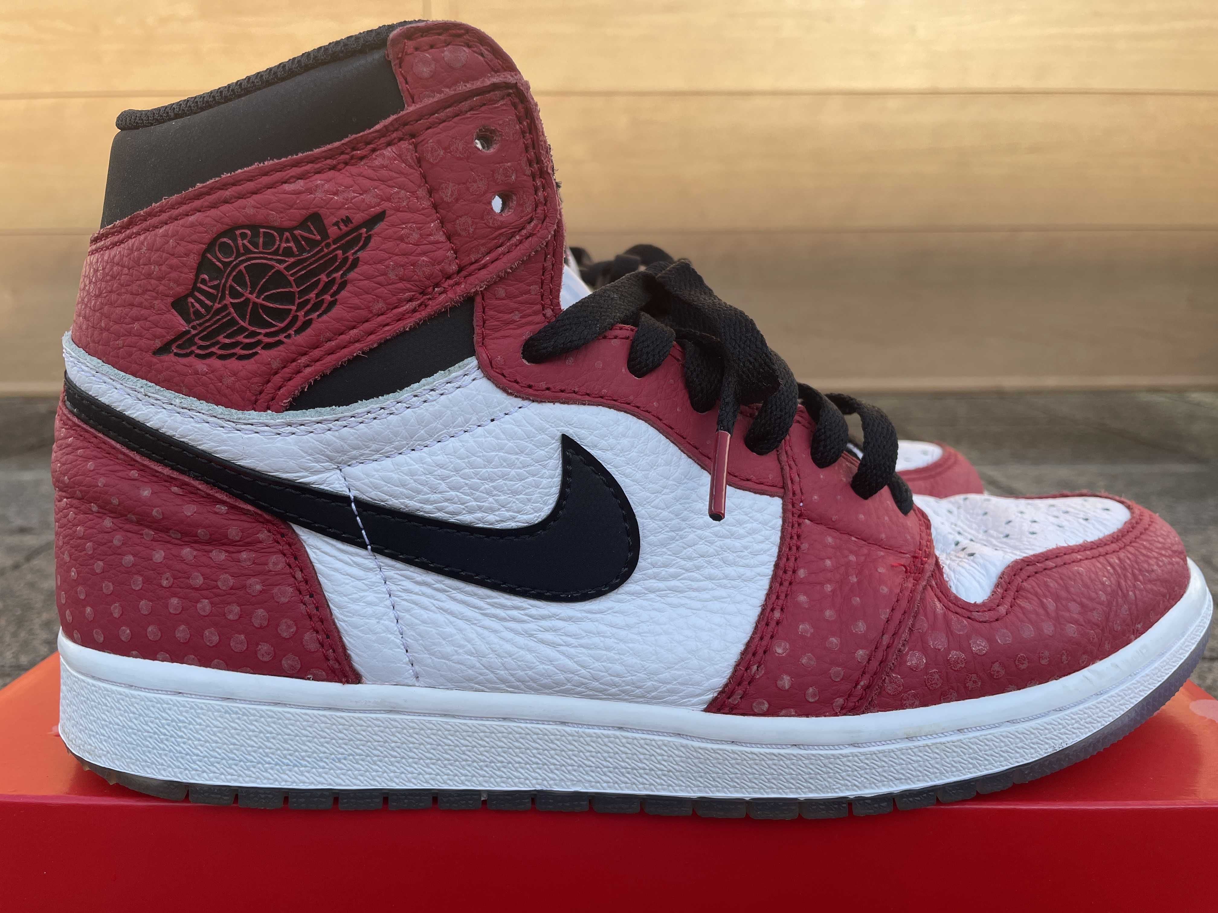 Spiderman × Nike Air Jordan 1 Origin Story "Gym Red/White/Photo Blue/Black"