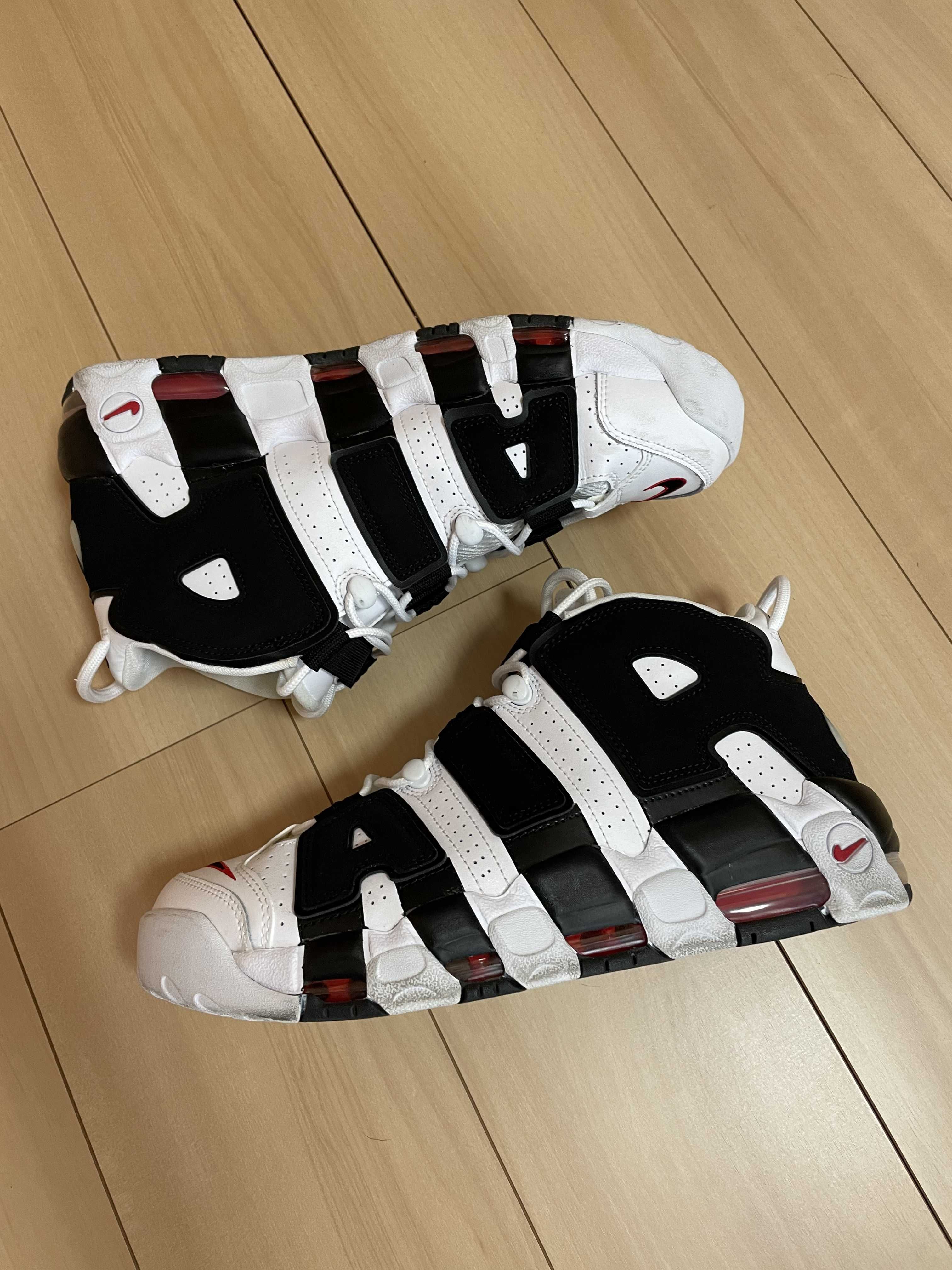 NIKE AIR MORE UPTEMPO "WHITE/BLACK/UNIVERSITY RED"(2020)