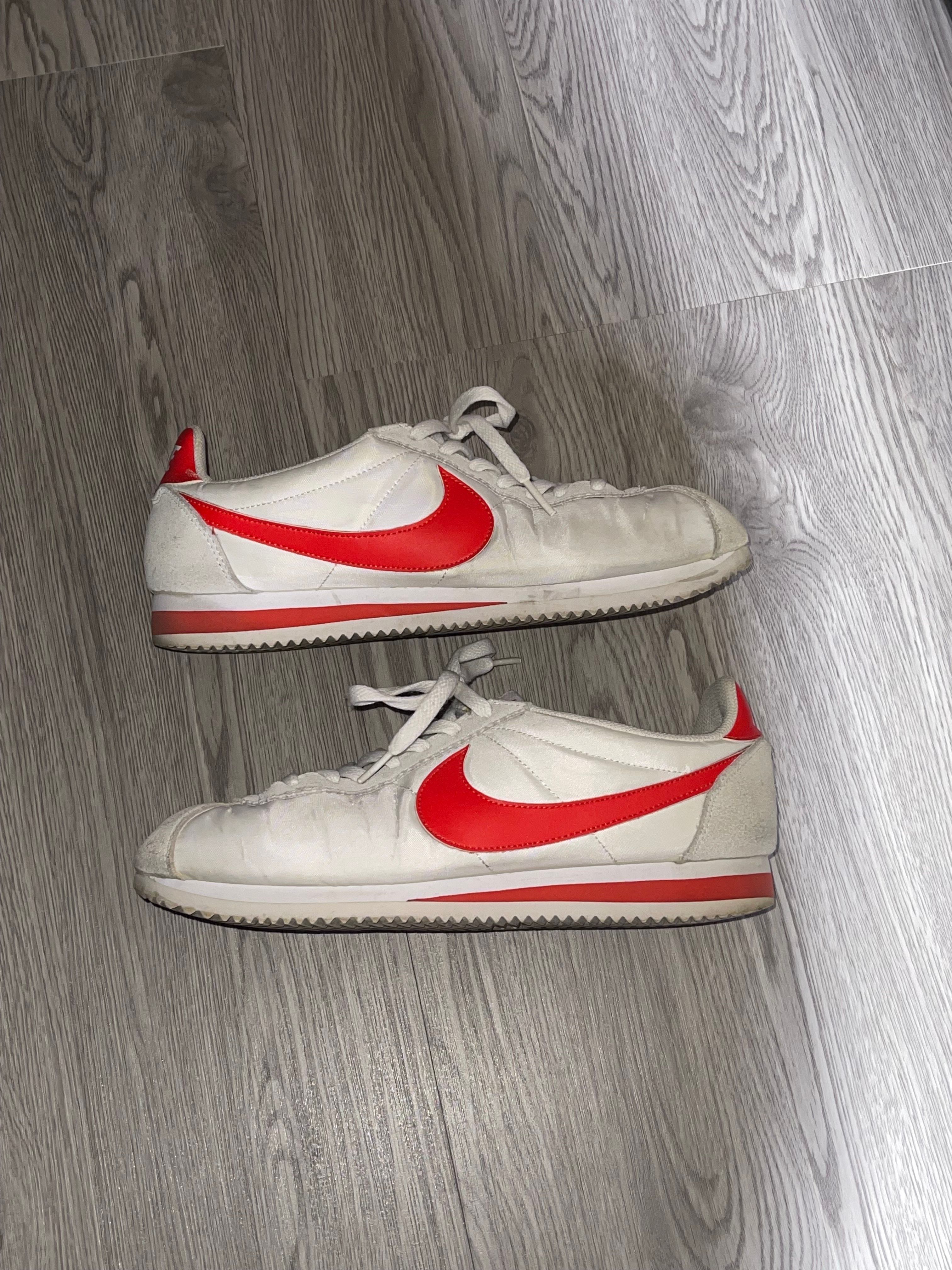 Nike Classic Cortez Nylon "White/Habanero Red"