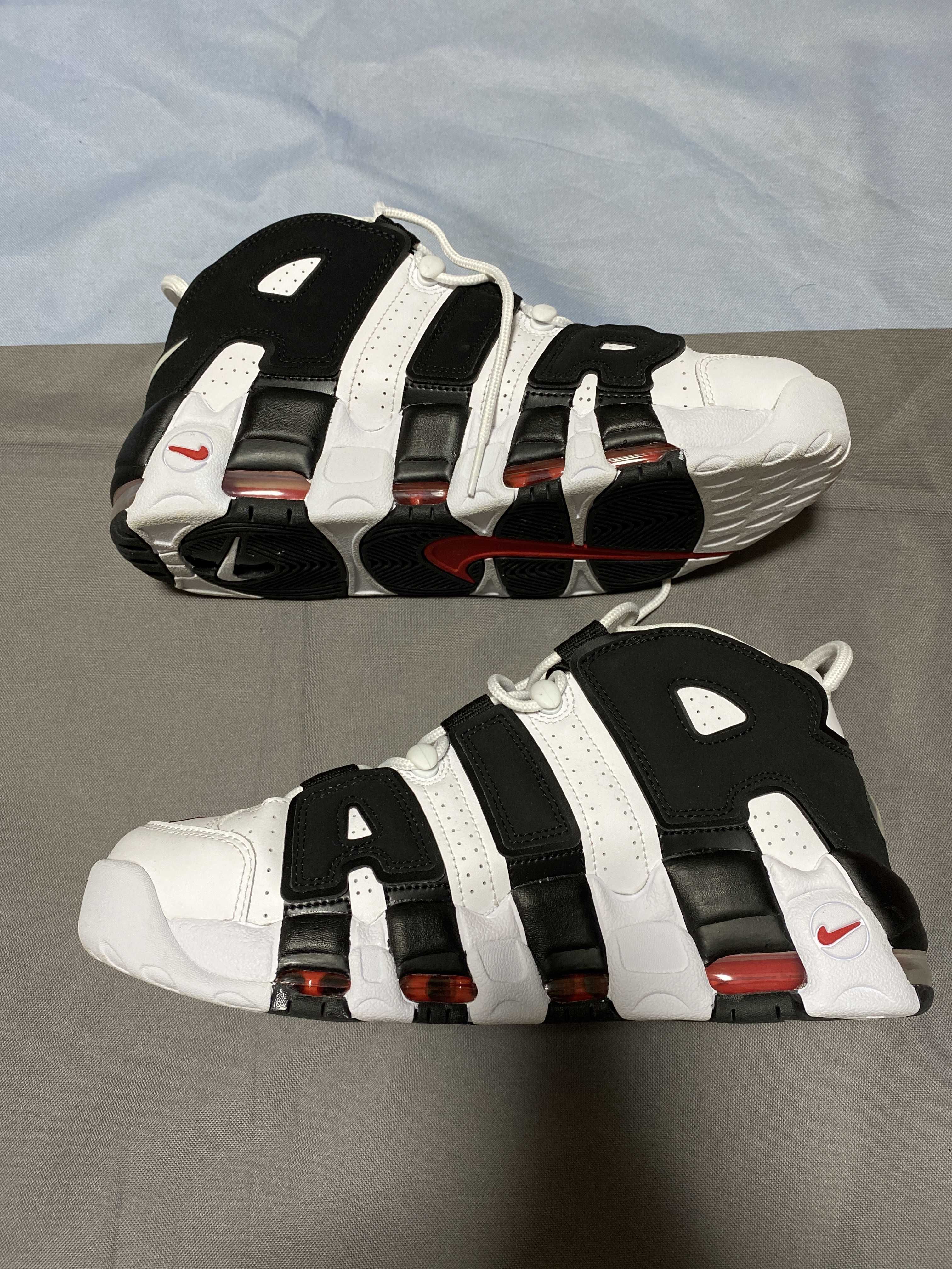 NIKE AIR MORE UPTEMPO "WHITE/BLACK/UNIVERSITY RED"(2020)