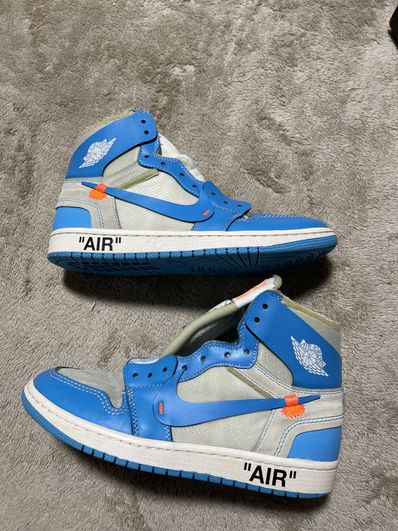 Off-White × Nike Air Jordan 1 High UNC "White/Dark Powder Blue"