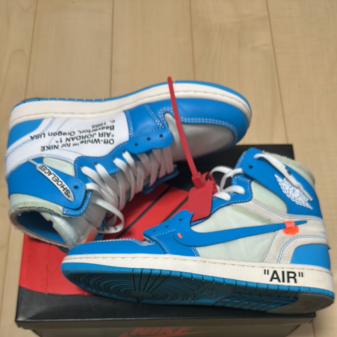 Off-White × Nike Air Jordan 1 High UNC "White/Dark Powder Blue"