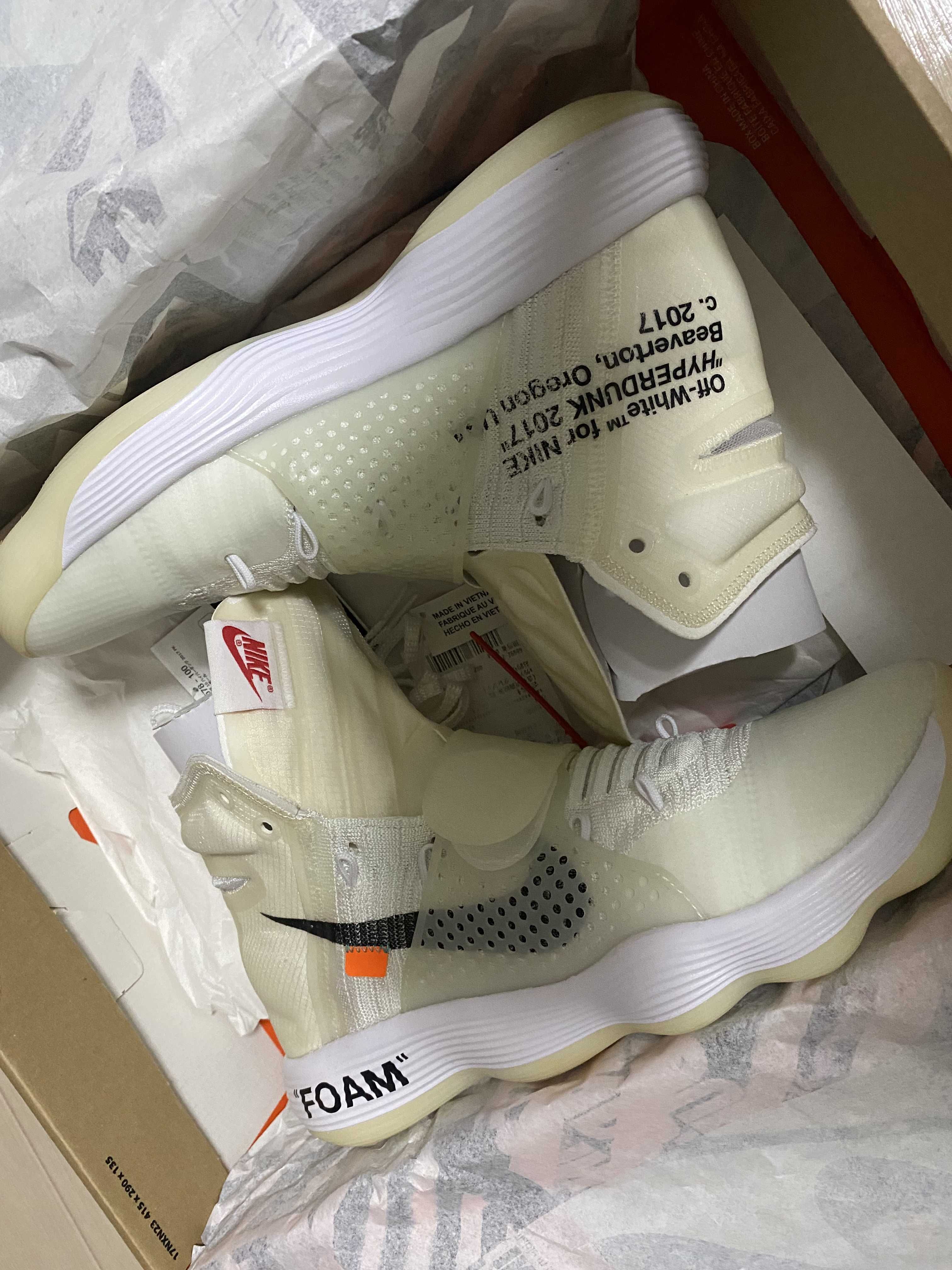 Off-White × Nike React Hyperdunk 2017 Flyknit "The 10/White"