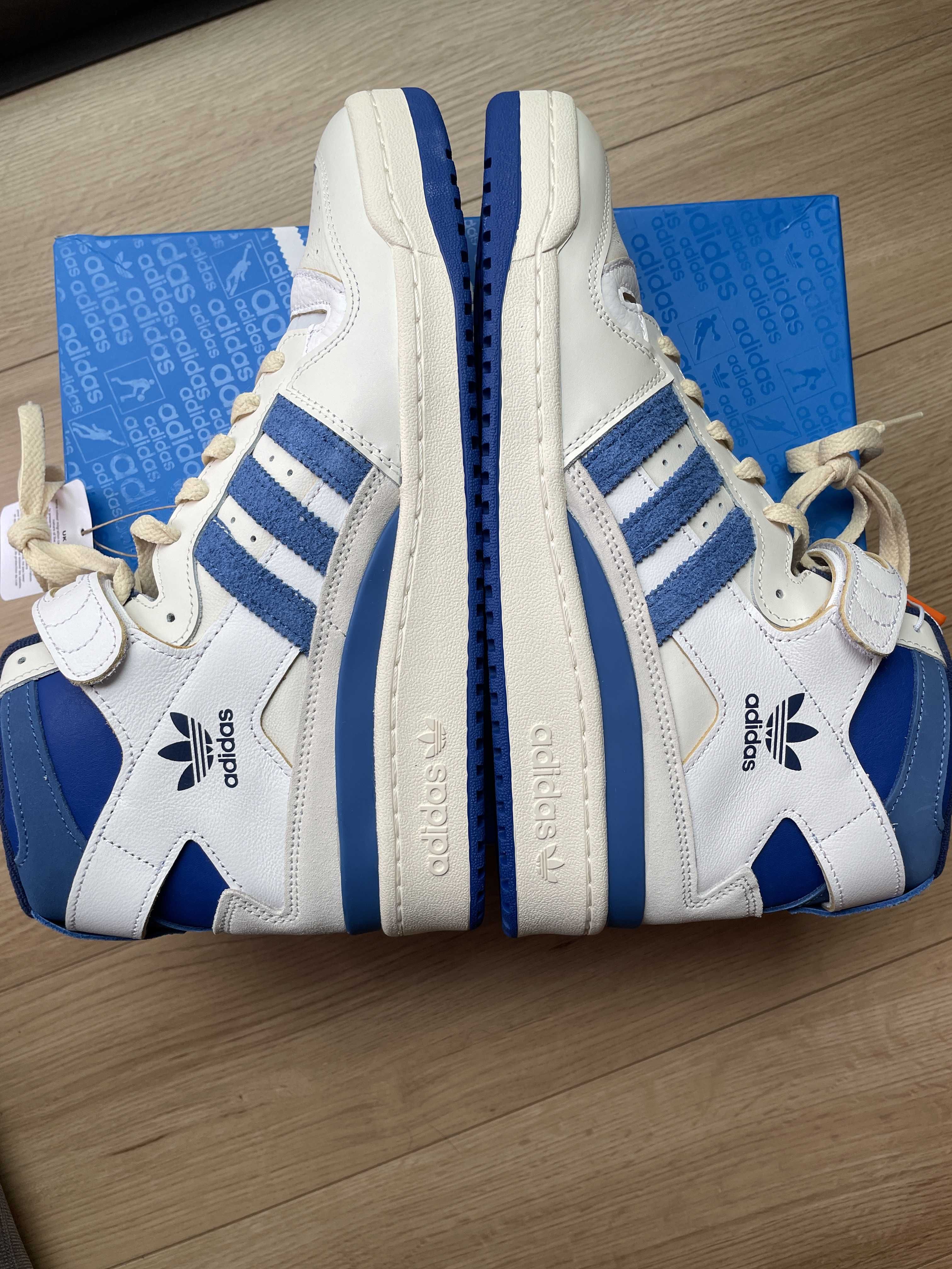 adidas Forum 84 High Blue Thread "Off White-Bright Blue/Footwear White"