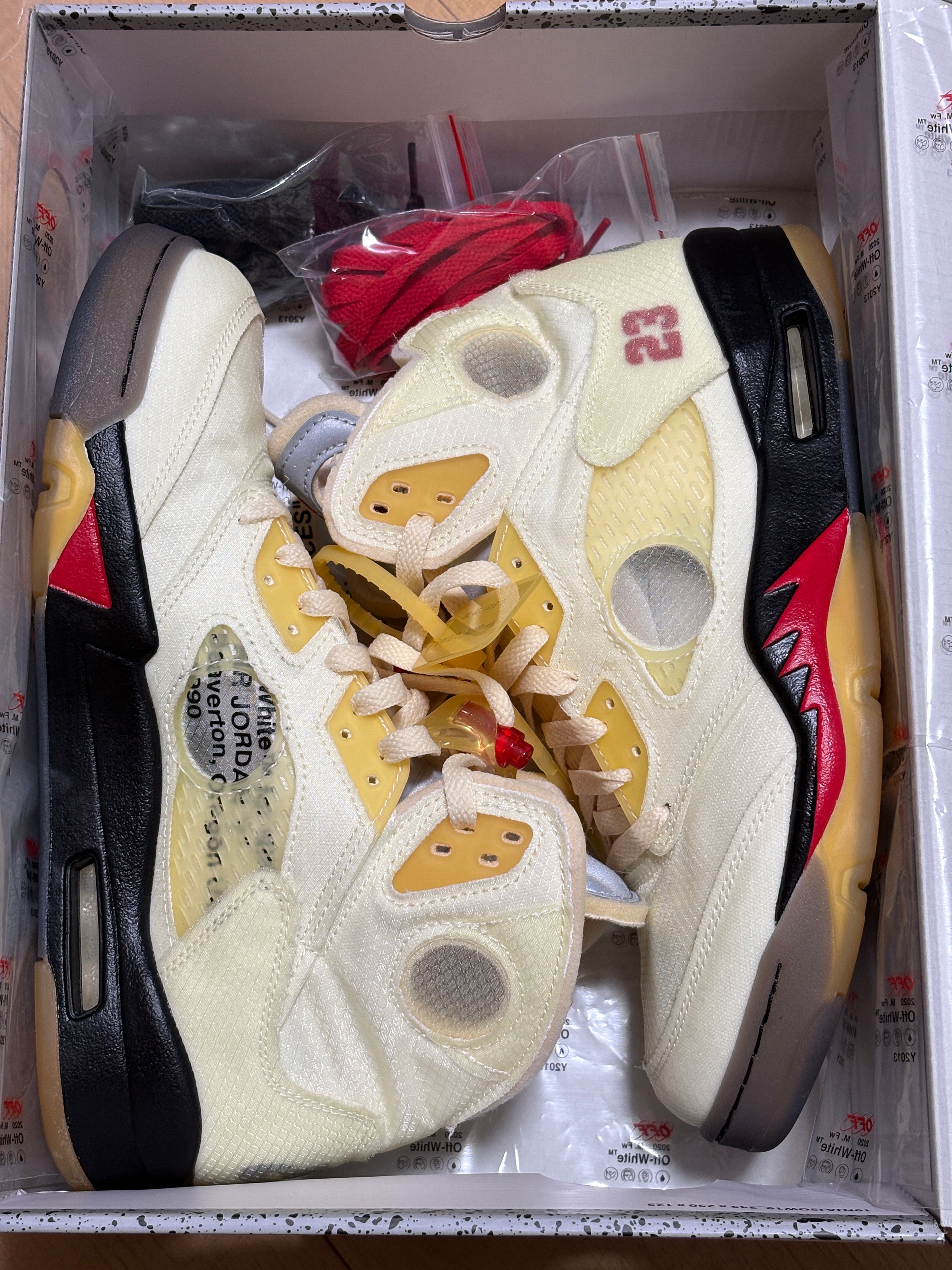 Off-White × Nike Air Jordan 5 "Sail"  