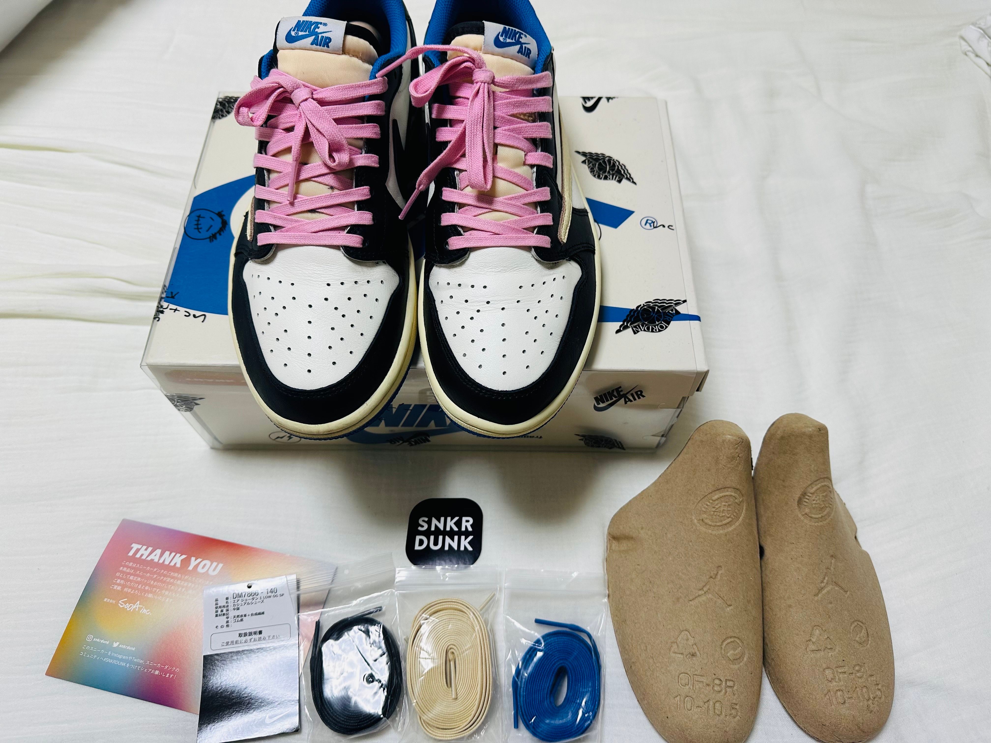 Travis Scott × fragment design × Nike Air Jordan 1 Low OG SP "Military Blue"