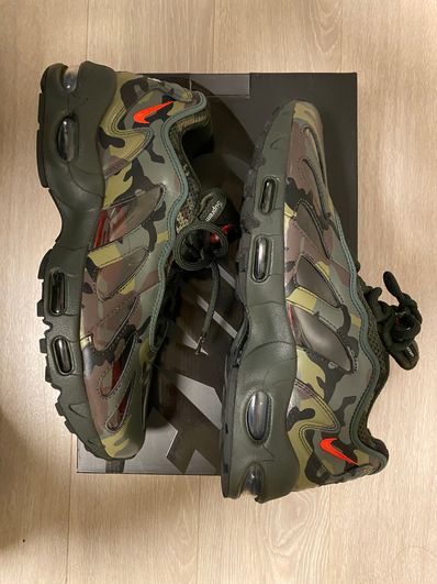 Supreme × Nike Air Max 96 "Dark Army Camo/Speed Red/Clear"