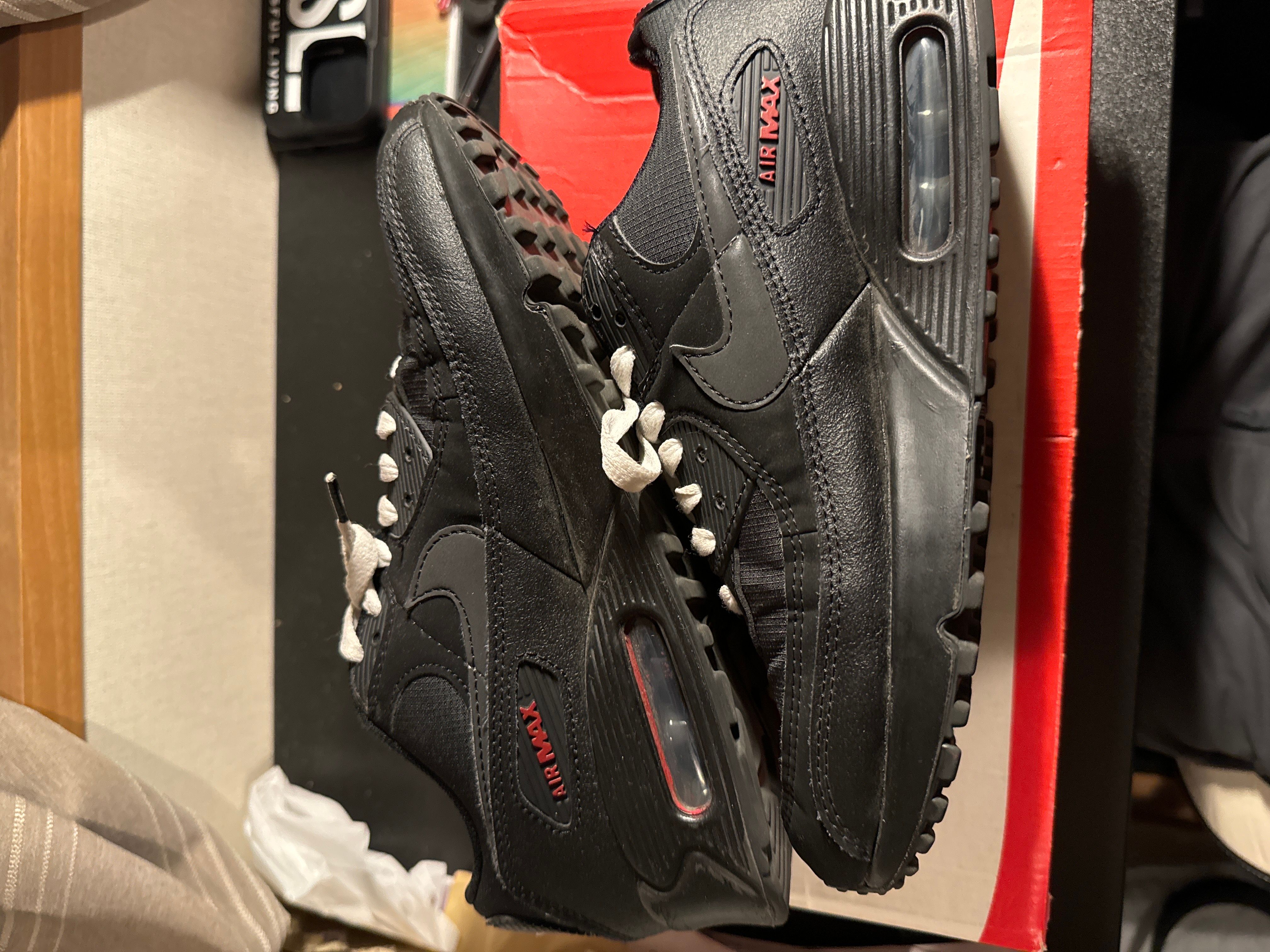 Nike Air Max 90 "Black/Sports Red/White"