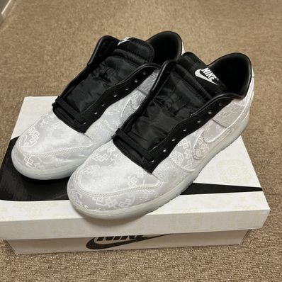 CLOT × Fragment × Nike Dunk Low "Black and White"