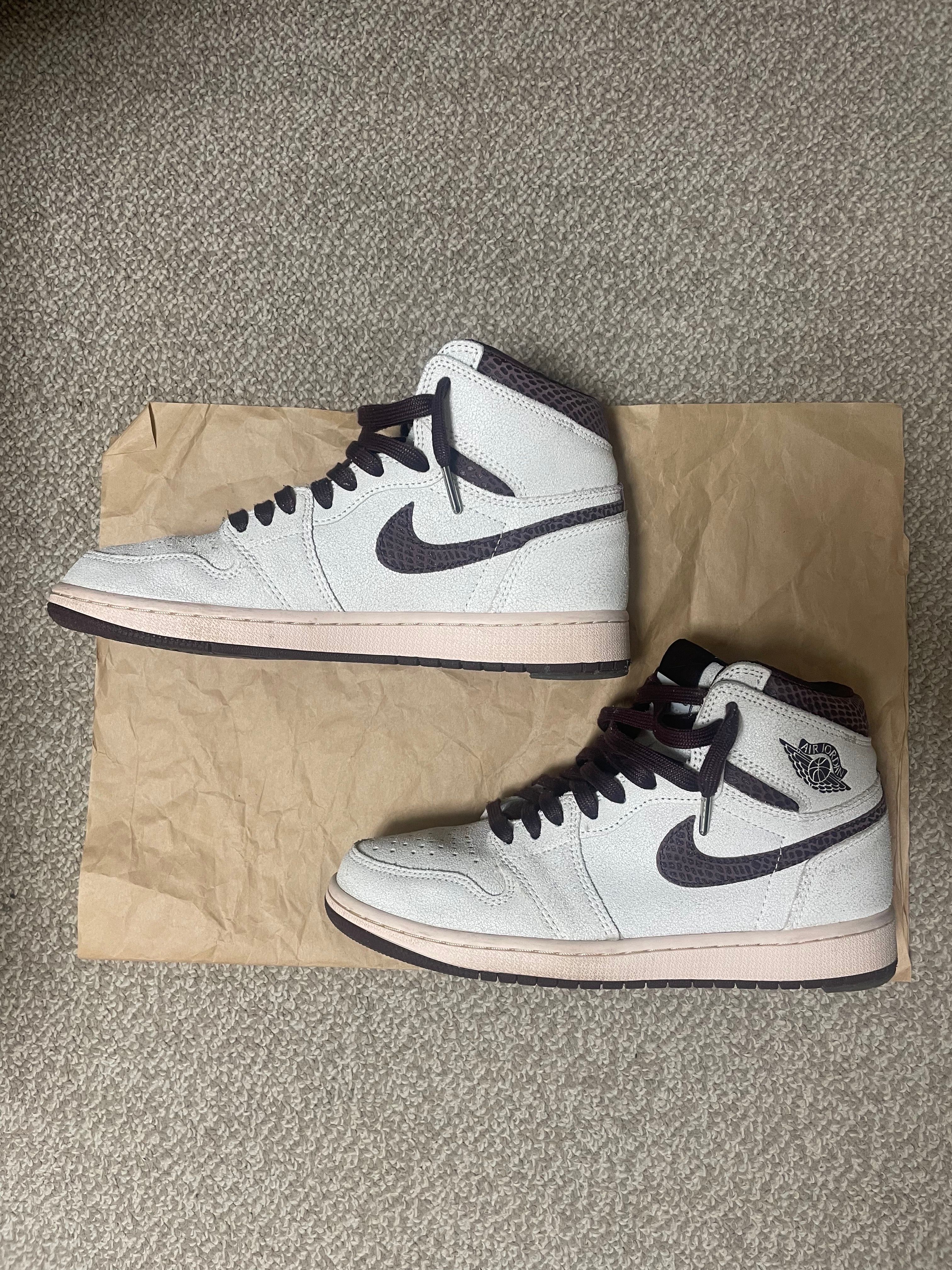 A Ma Maniere × Nike Air Jordan 1 Retro High OG "Sail and Burgundy"
