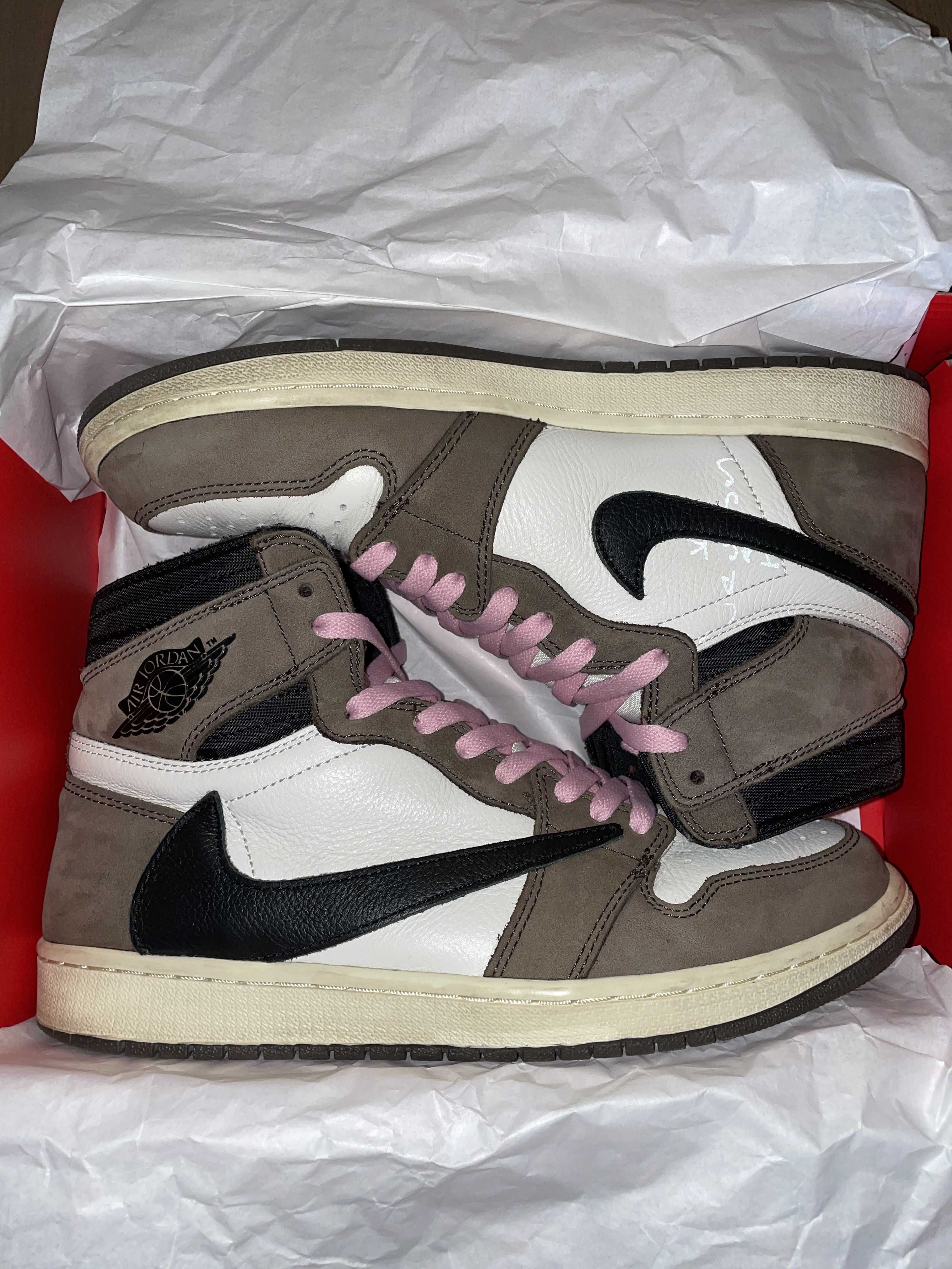 Travis Scott × Nike Air Jordan 1 Retro High OG TS SP "Sail/Dark Mocha"