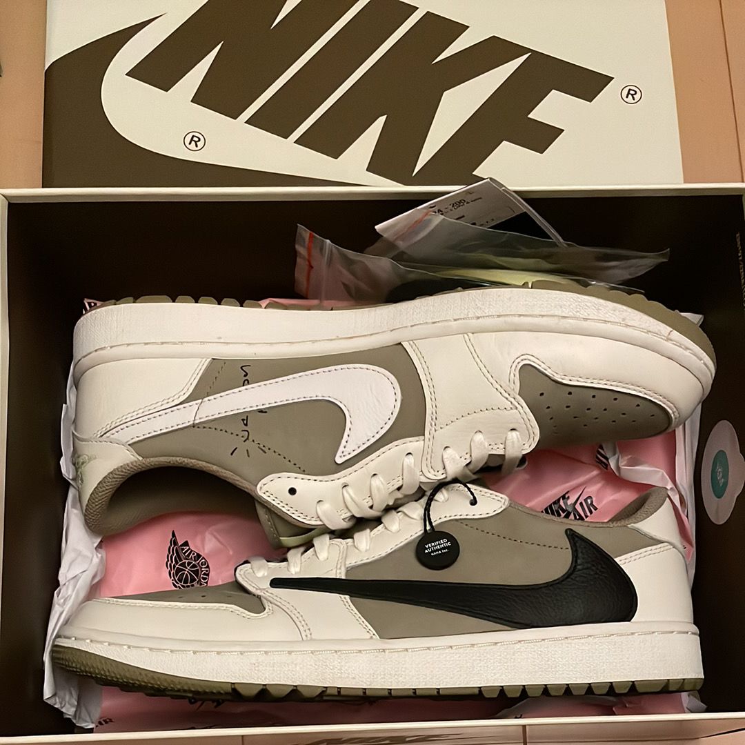 Travis Scott × Nike Air Jordan 1 Low Golf NRG "Neutral Olive"