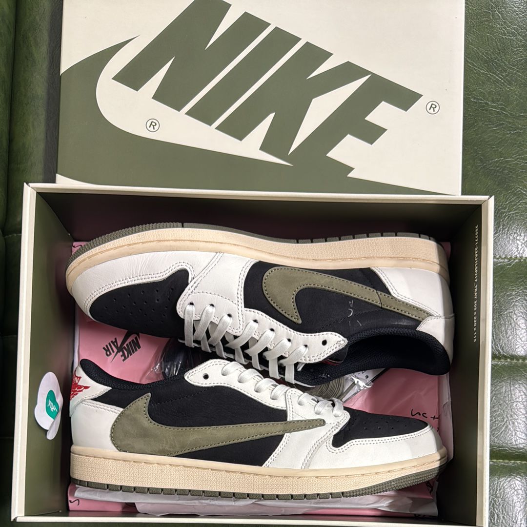 Travis Scott × Nike Women's Air Jordan 1 Low OG "Medium Olive"