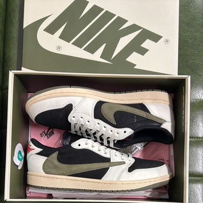 Travis Scott × Nike Women's Air Jordan 1 Low OG "Medium Olive"