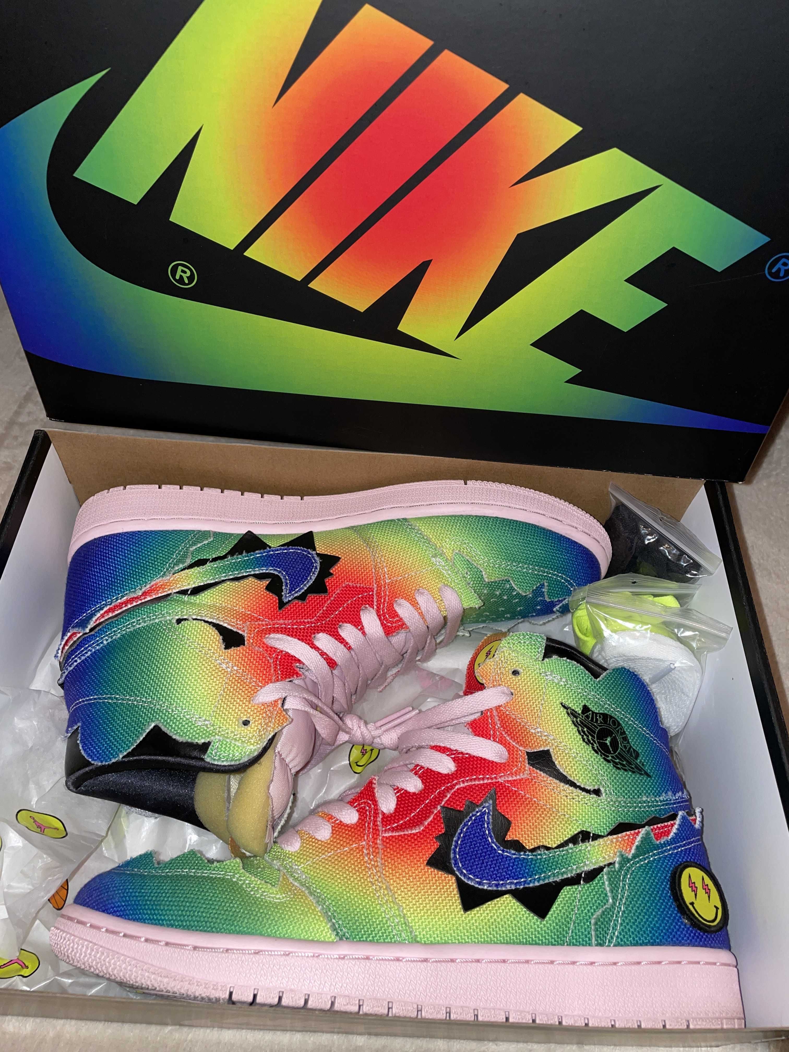 J Balvin × Nike Air Jordan 1 High OG "Rainbow"