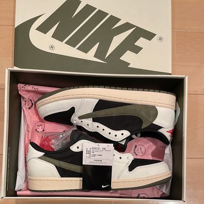 Travis Scott × Nike Women's Air Jordan 1 Low OG "Medium Olive"