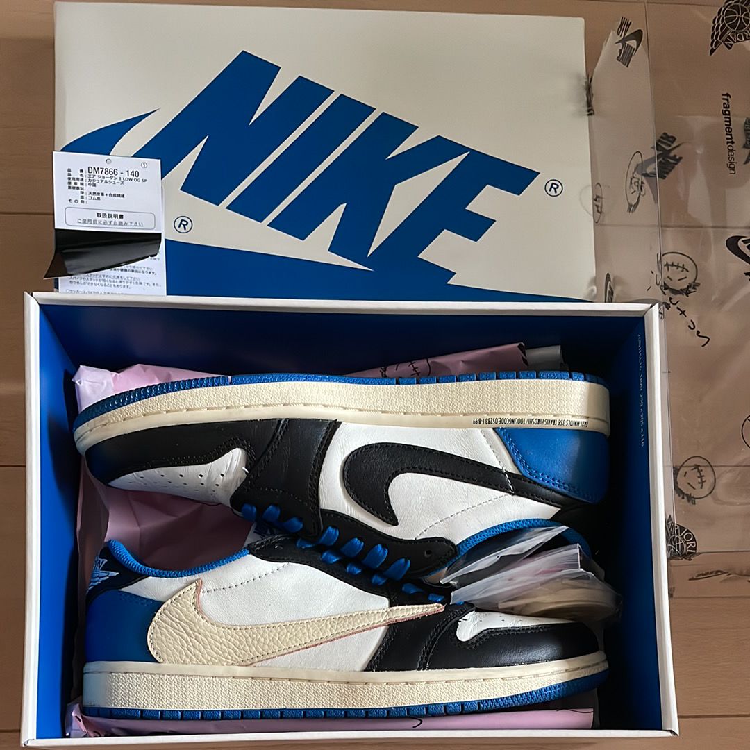 Travis Scott × fragment design × Nike Air Jordan 1 Low OG SP "Military Blue"