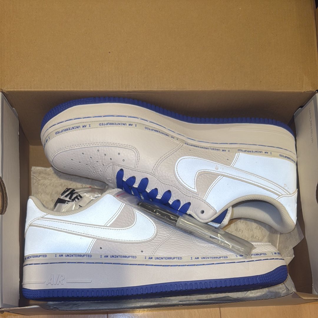 Uninterrupted × Nike Air Force 1 "White/Lapis Blue"