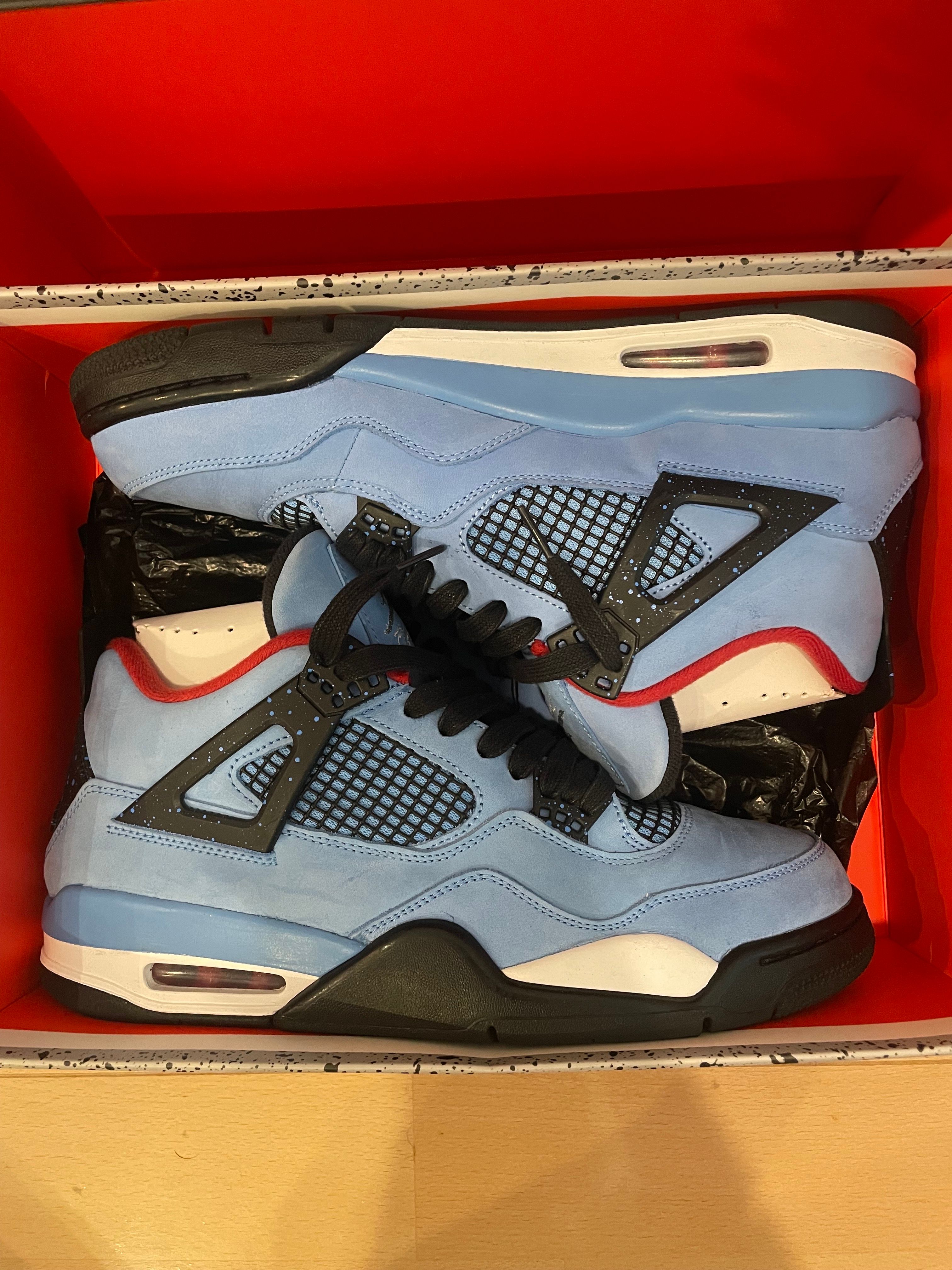 Travis Scott × Nike Air Jordan 4 Retro Cactus Jack "University Blue"