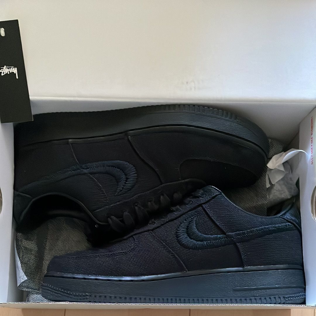 Stussy × Nike Air Force 1 Low "Triple Black"