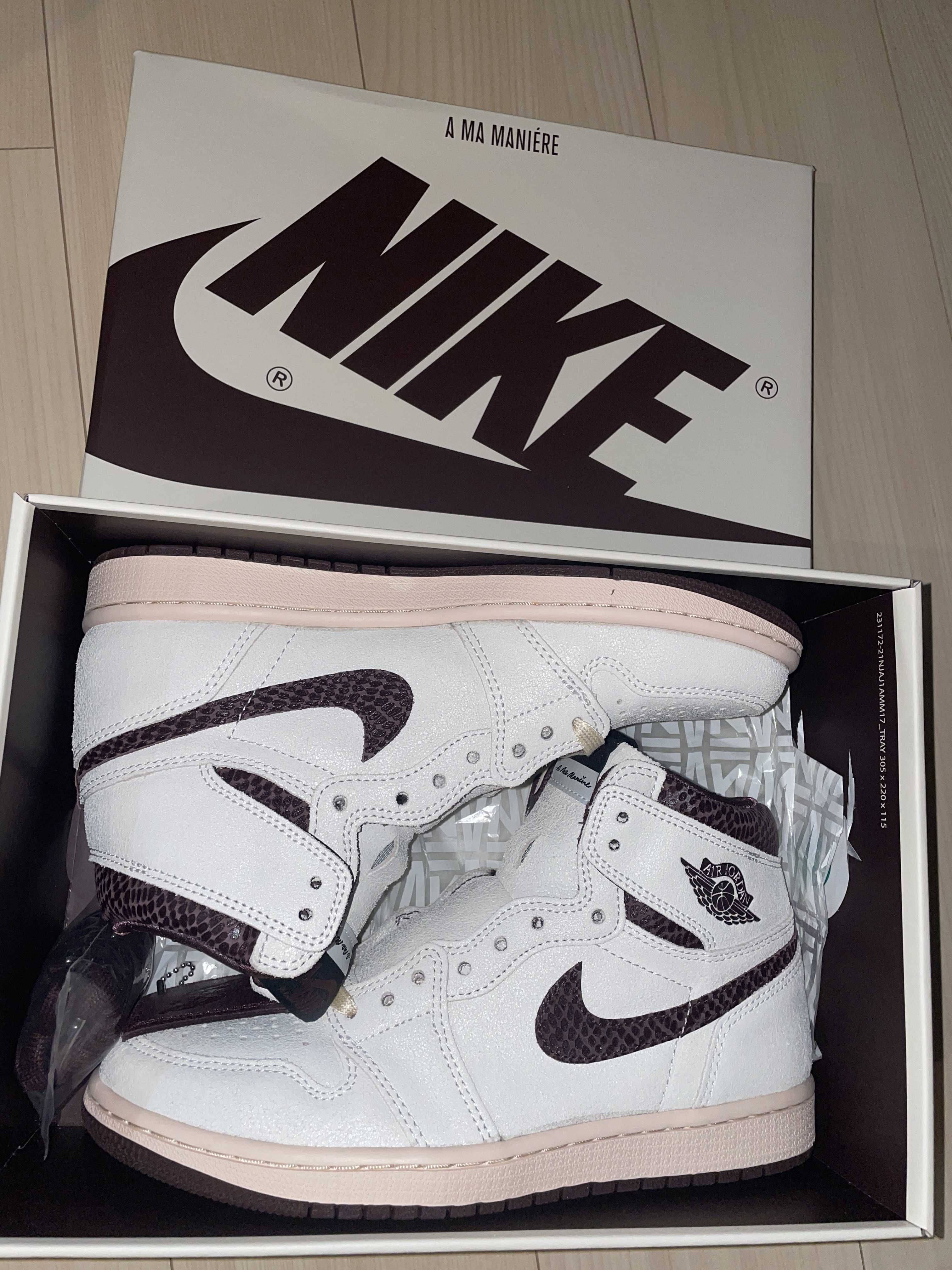 A Ma Maniere × Nike Air Jordan 1 Retro High OG "Sail and Burgundy"