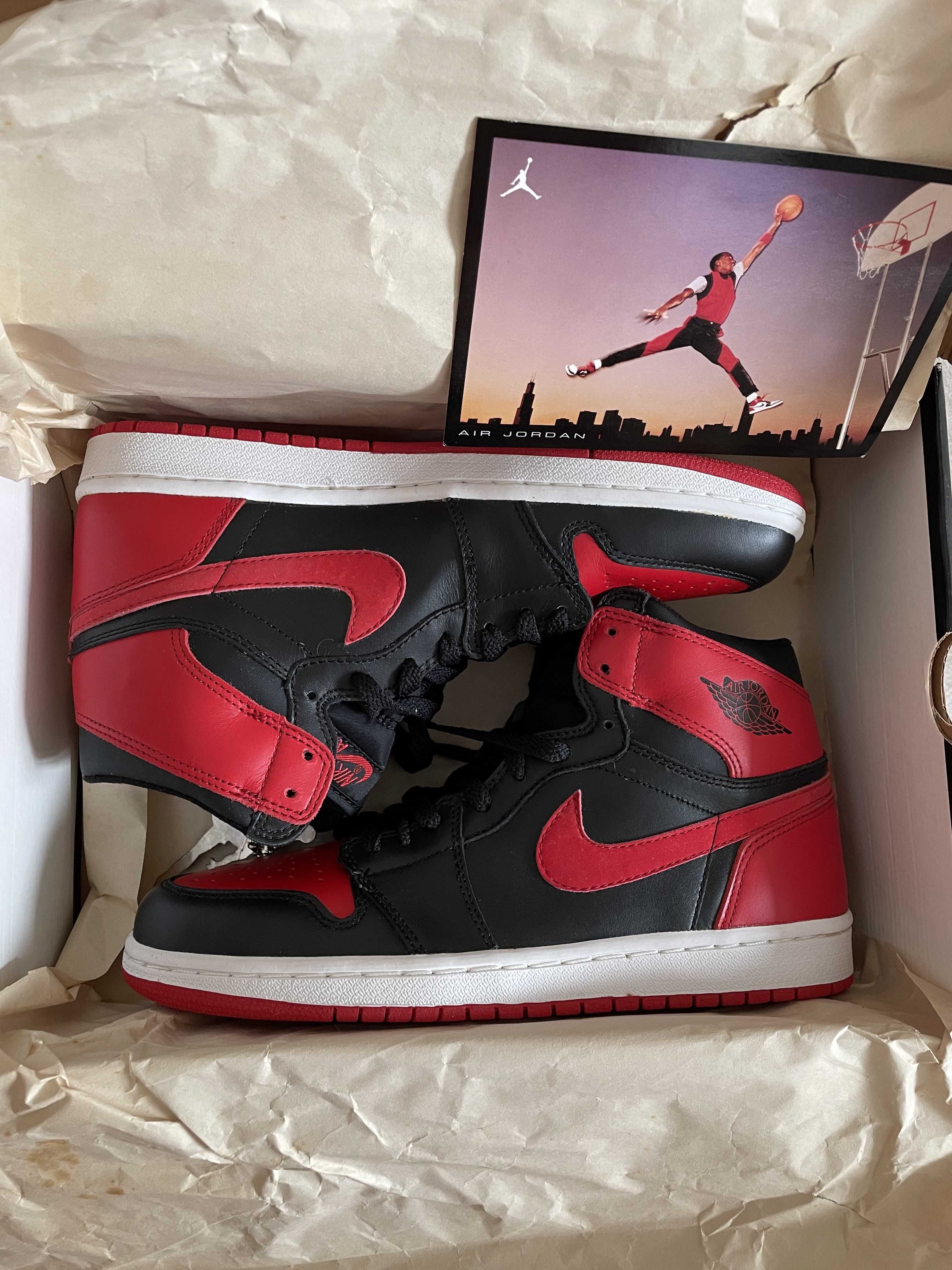 Nike Air Jordan 1 Retro High "Black Varsity Red/Bred"(2001)