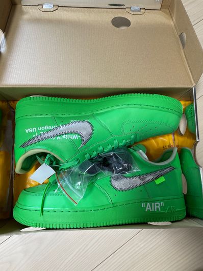 Off-White × Nike Air Force 1 Low "Brooklyn/Light Green Spark"
