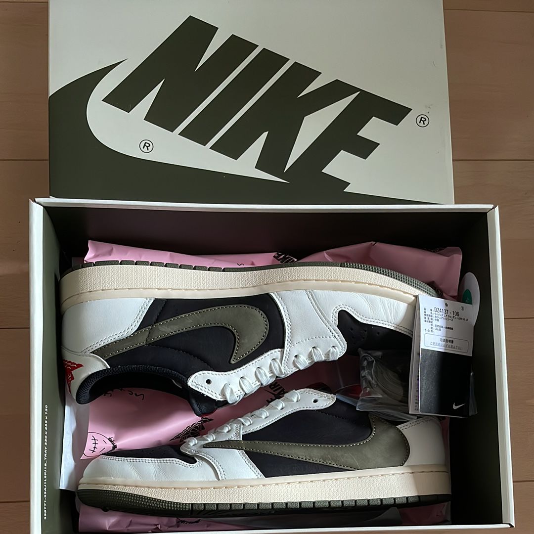 Travis Scott × Nike Women's Air Jordan 1 Low OG "Medium Olive"