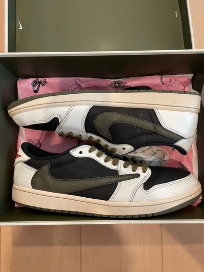 Travis Scott × Nike Women's Air Jordan 1 Low OG "Medium Olive"
