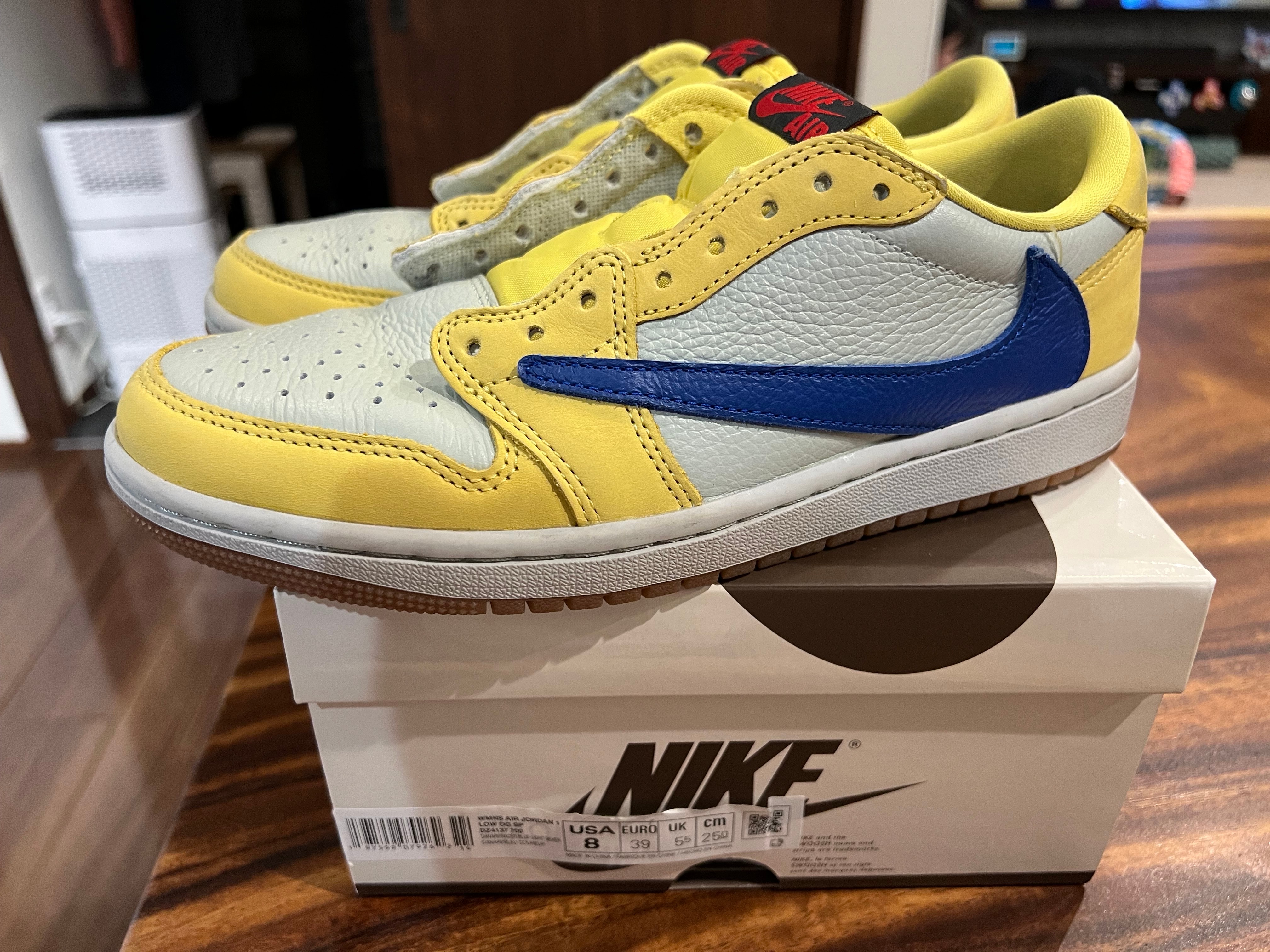 Travis Scott × Nike Women's Air Jordan 1 Retro Low OG "Canary"
