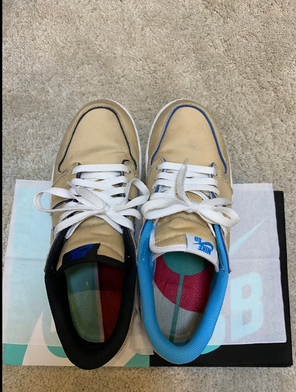 Nike SB Air Jordan 1 Low "Desert Ore/Royal Blue"