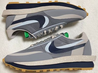 CLOT × Sacai × Nike LD Waffle "Grey Obsidian/Cool Grey"