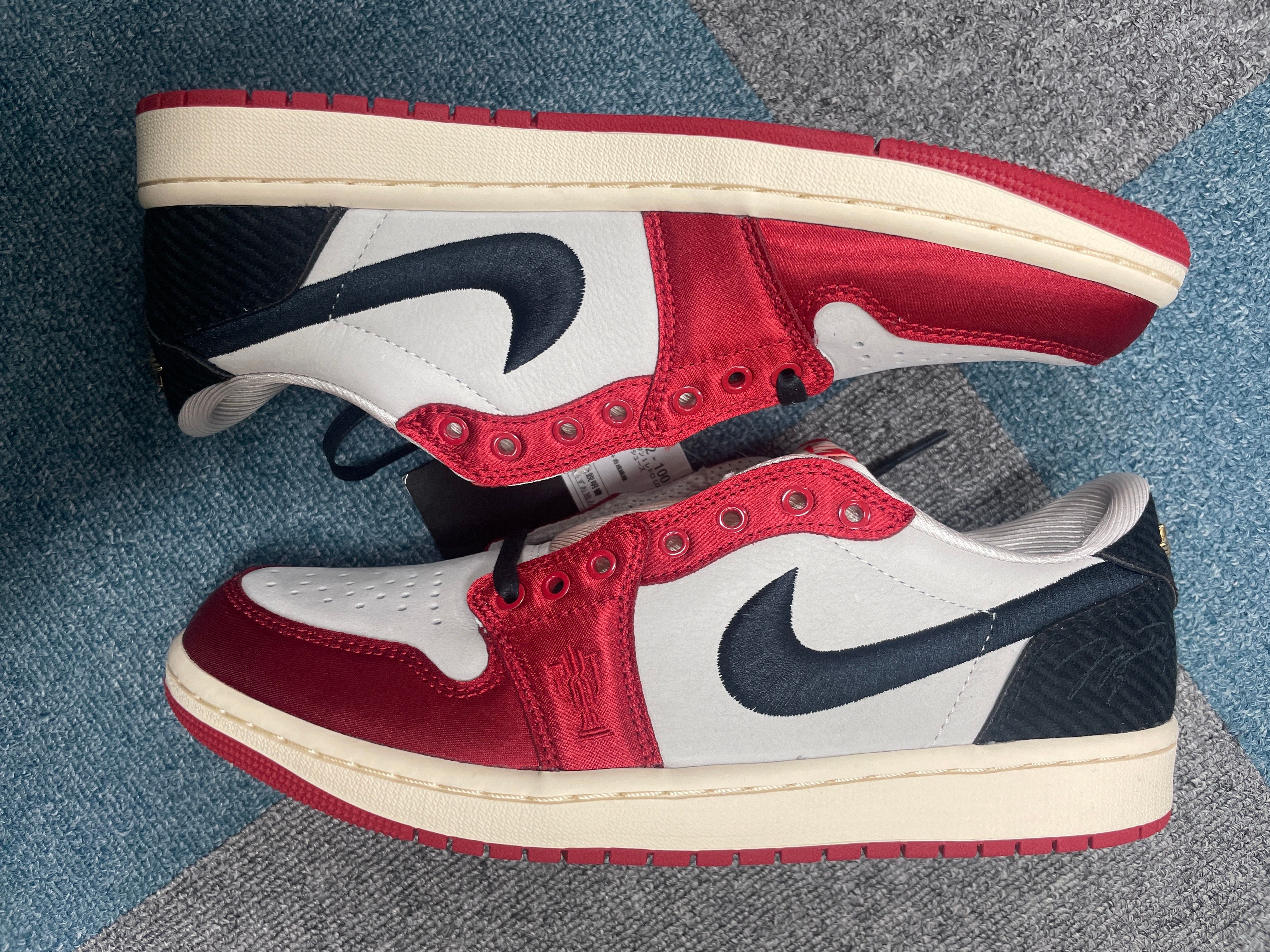 Trophy Room × Nike Air Jordan 1 Low OG "Sail and Varsity Red"