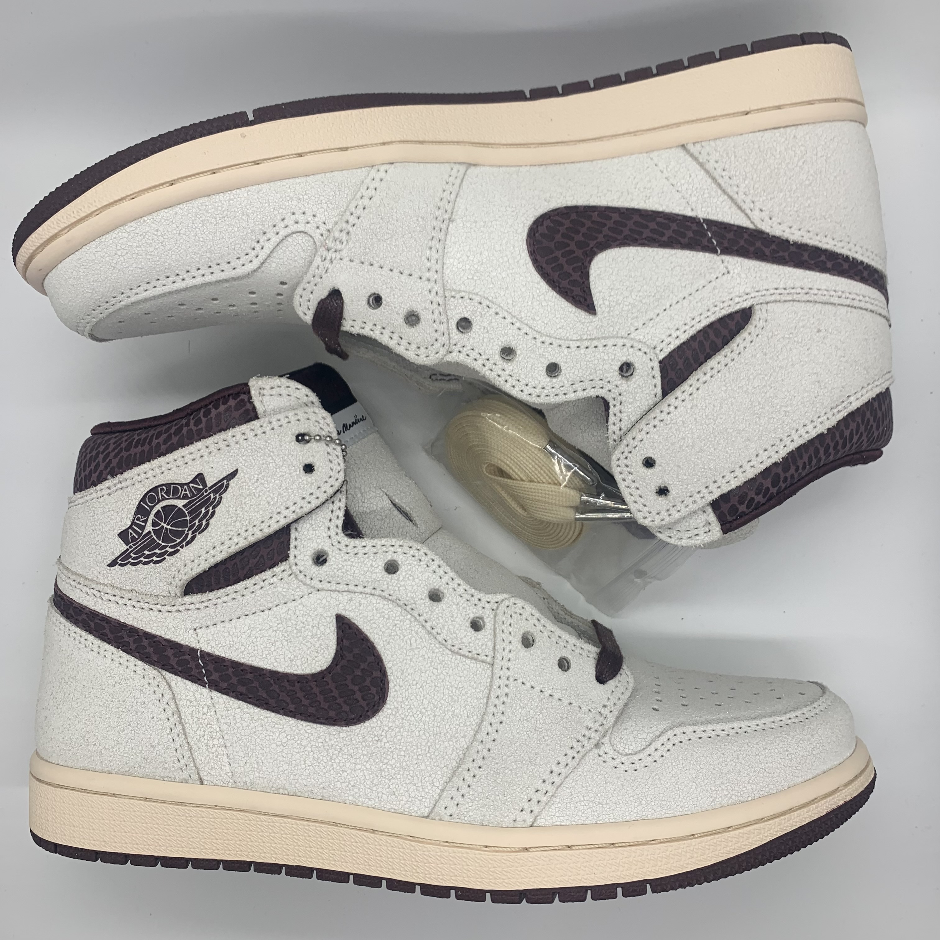 A Ma Maniere × Nike Air Jordan 1 Retro High OG "Sail and Burgundy"