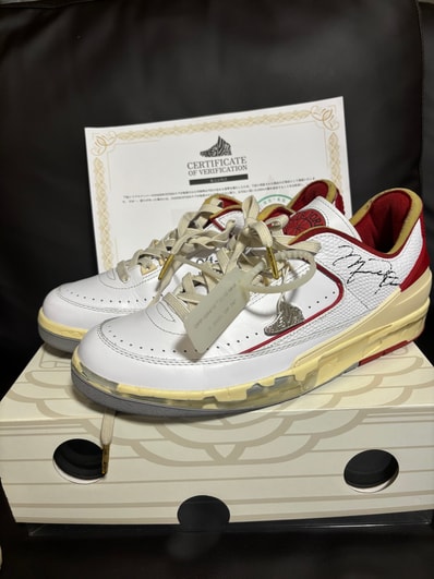 Off-White × Nike Air Jordan 2 Low "White and Varsity Red"