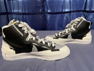 sacai × NIKE BLAZER MID "BLACK/WOLF GREY/WHITE"