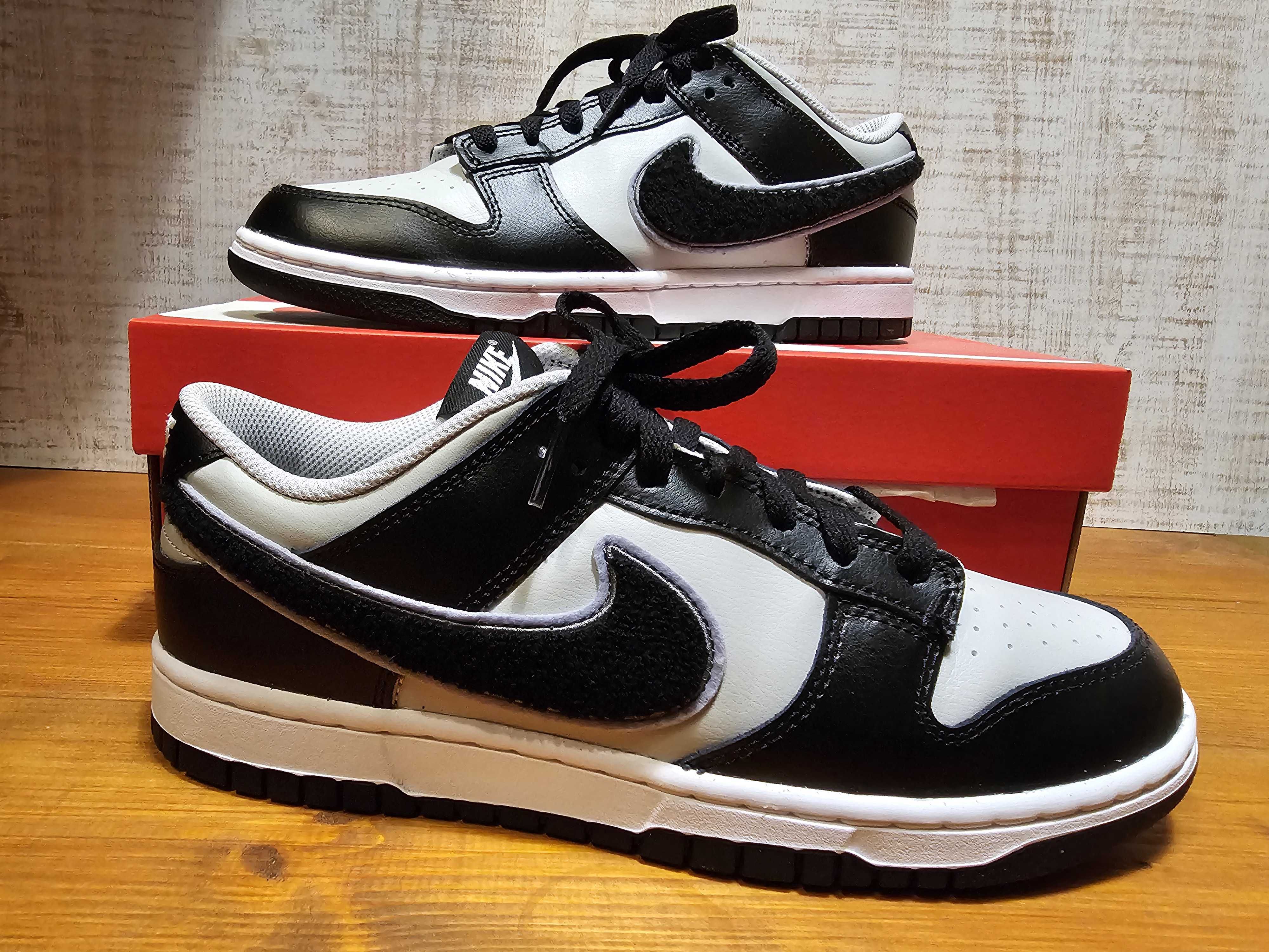 Nike Dunk Low Retro Chenille Swoosh "Black Grey"