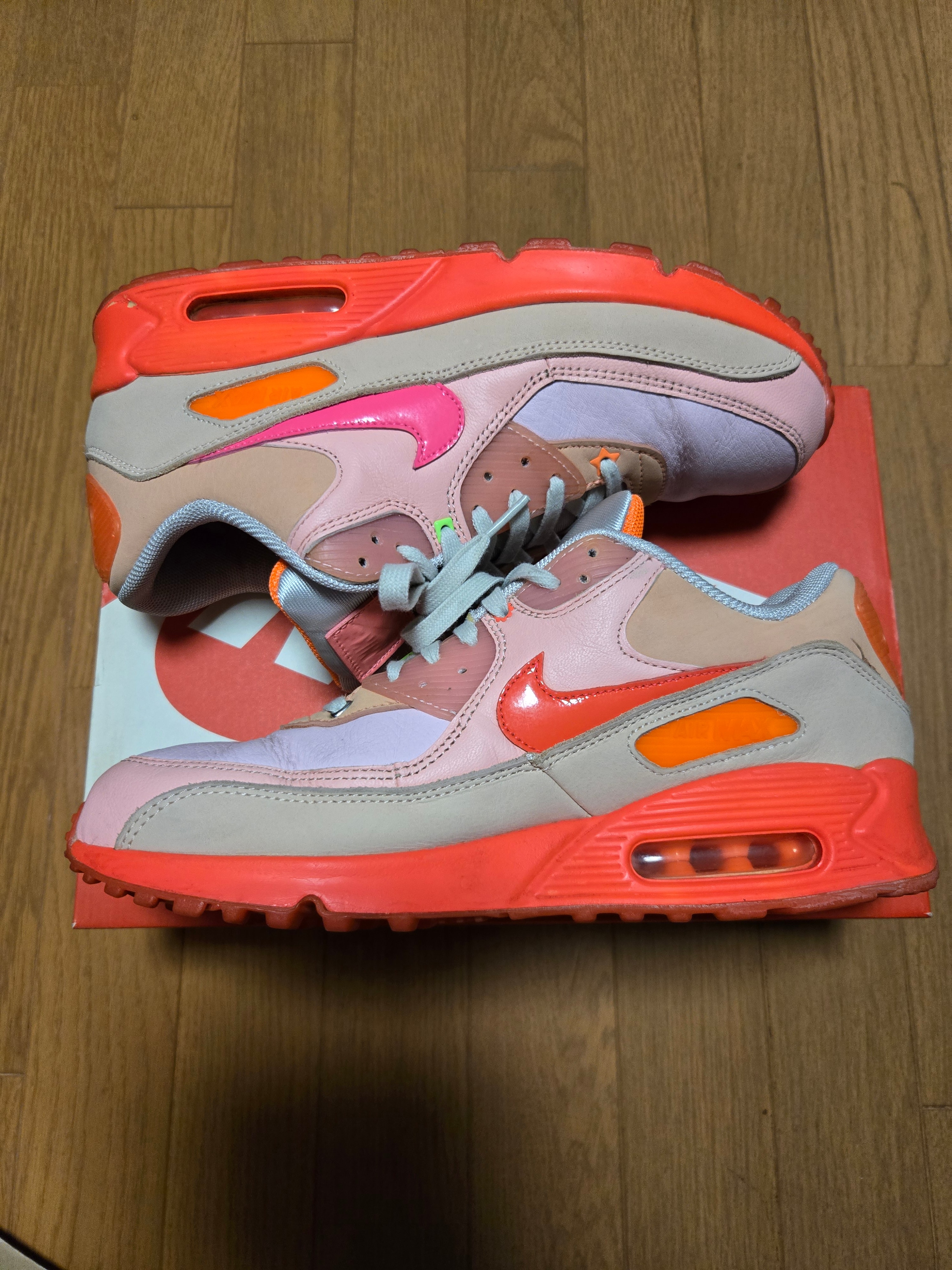 Nike Women's Air Max 90 PRM Platinum "Crimson/Bright Purple"