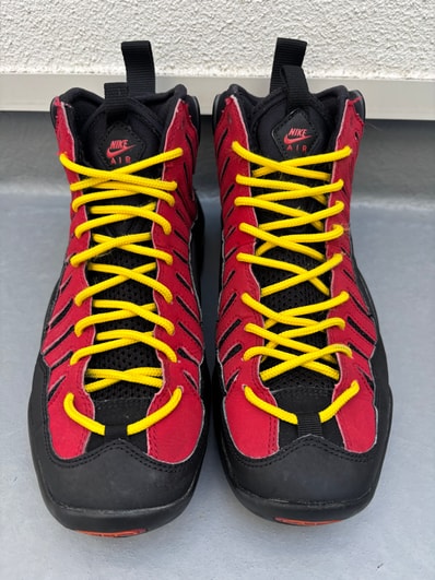 Nike Air Bakin "Black/Metallic Silver/Varsity Red/Orange Blaze" ソールスウッシュ:ホワイト (2014)