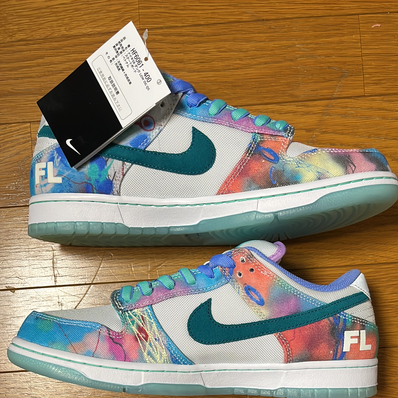 Futura × Nike SB Dunk Low "White and Geode Teal"