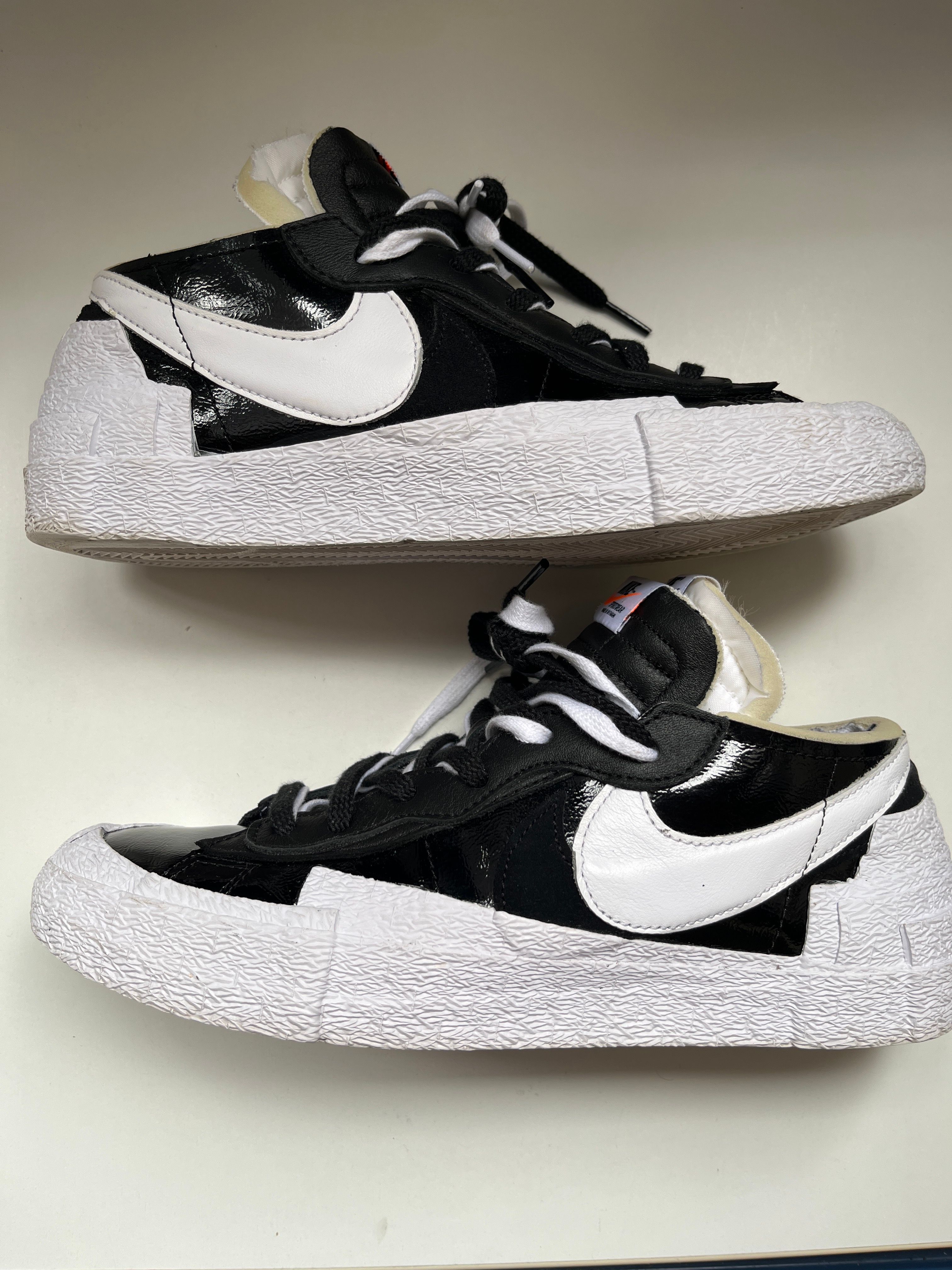 sacai × Nike Blazer Low "Black Patent Leather"