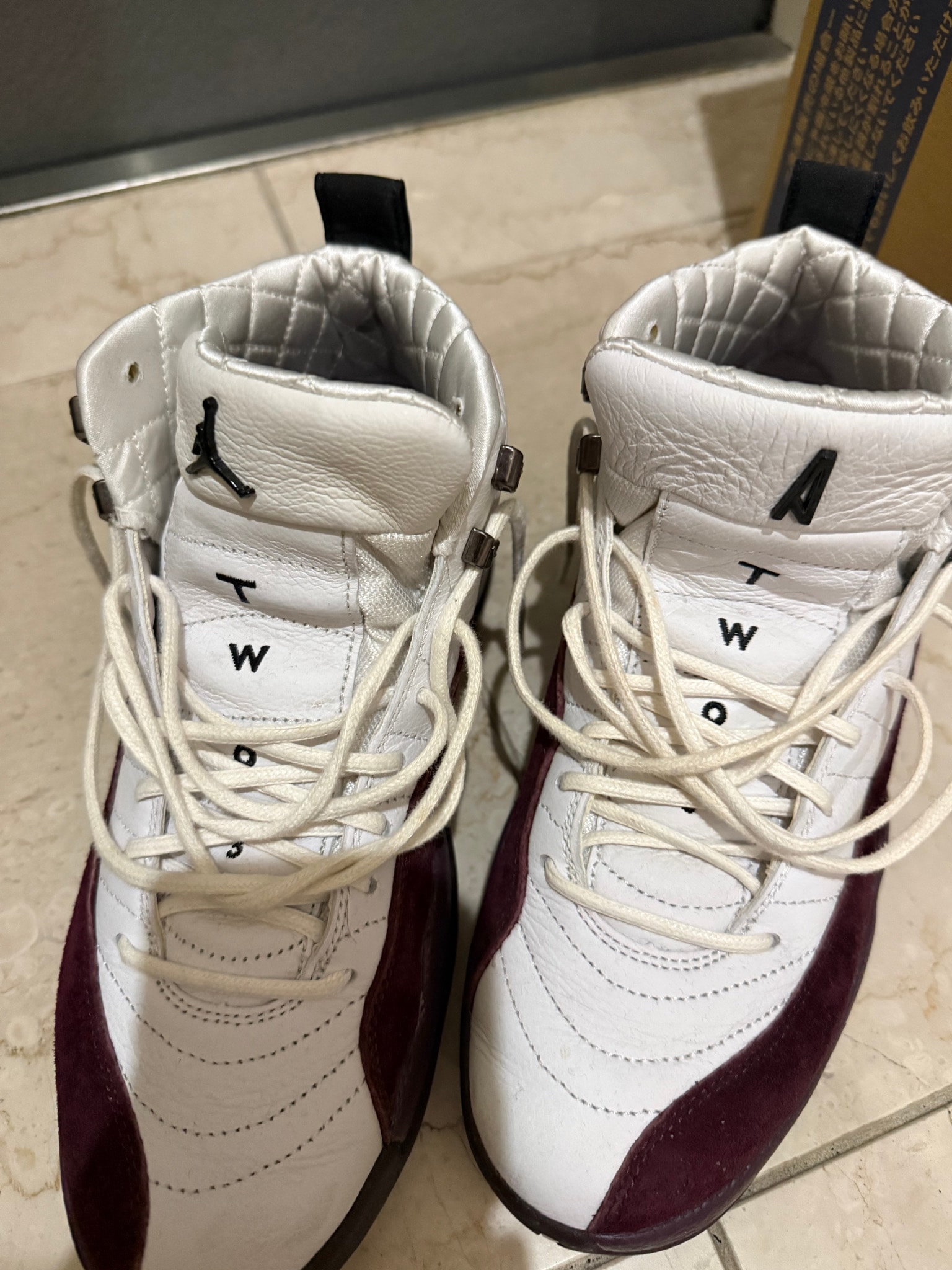 A Ma Maniere × Nike Women's Air Jordan 12 "White and Burgundy Crush"