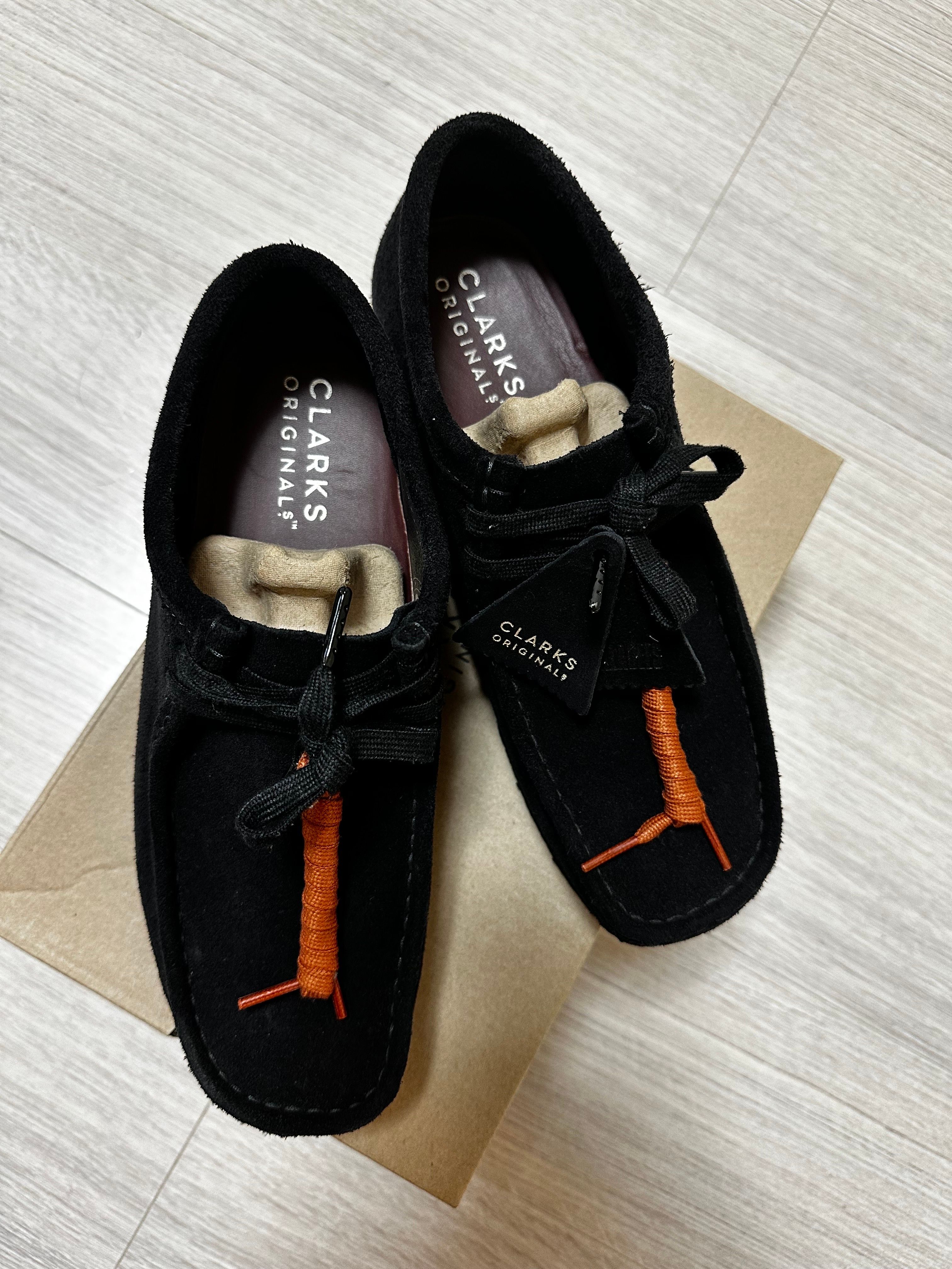クラークス　ワラビー　ブラック　26.5 CLARKS クラークス メンズ Wallabee ワラビー ブラックレザー