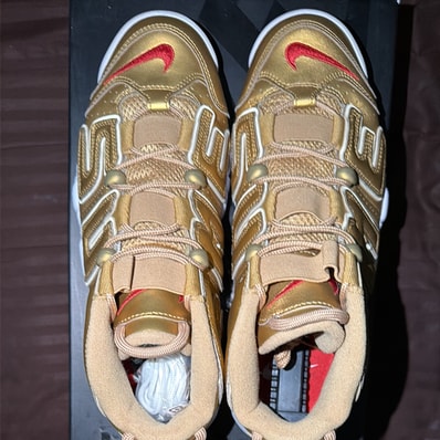Supreme × Nike Air More Uptempo "Metallic Gold"