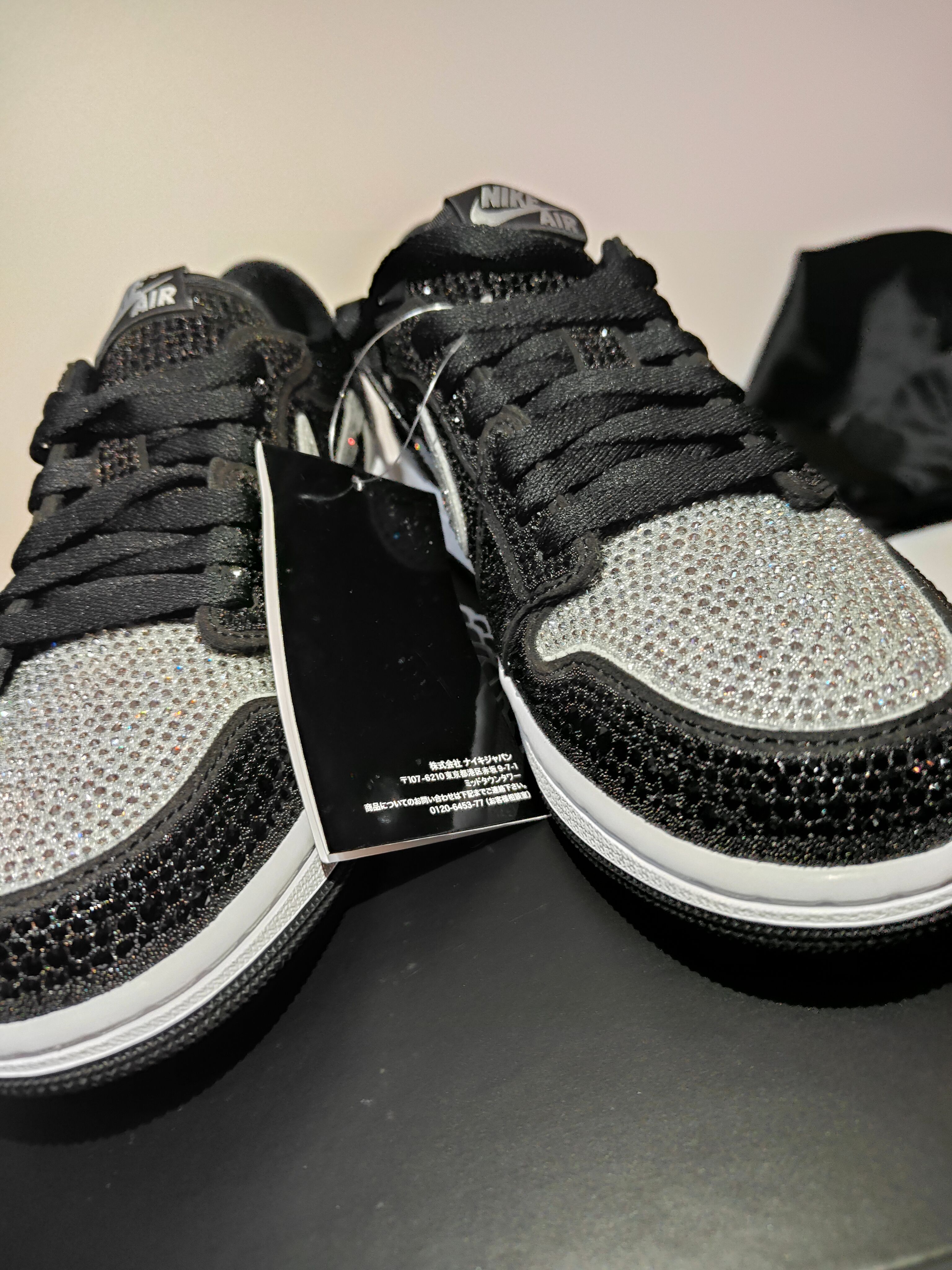 Swarovski × Nike Women's Air Jordan 1 Low OG "Crystal/Shadow"
