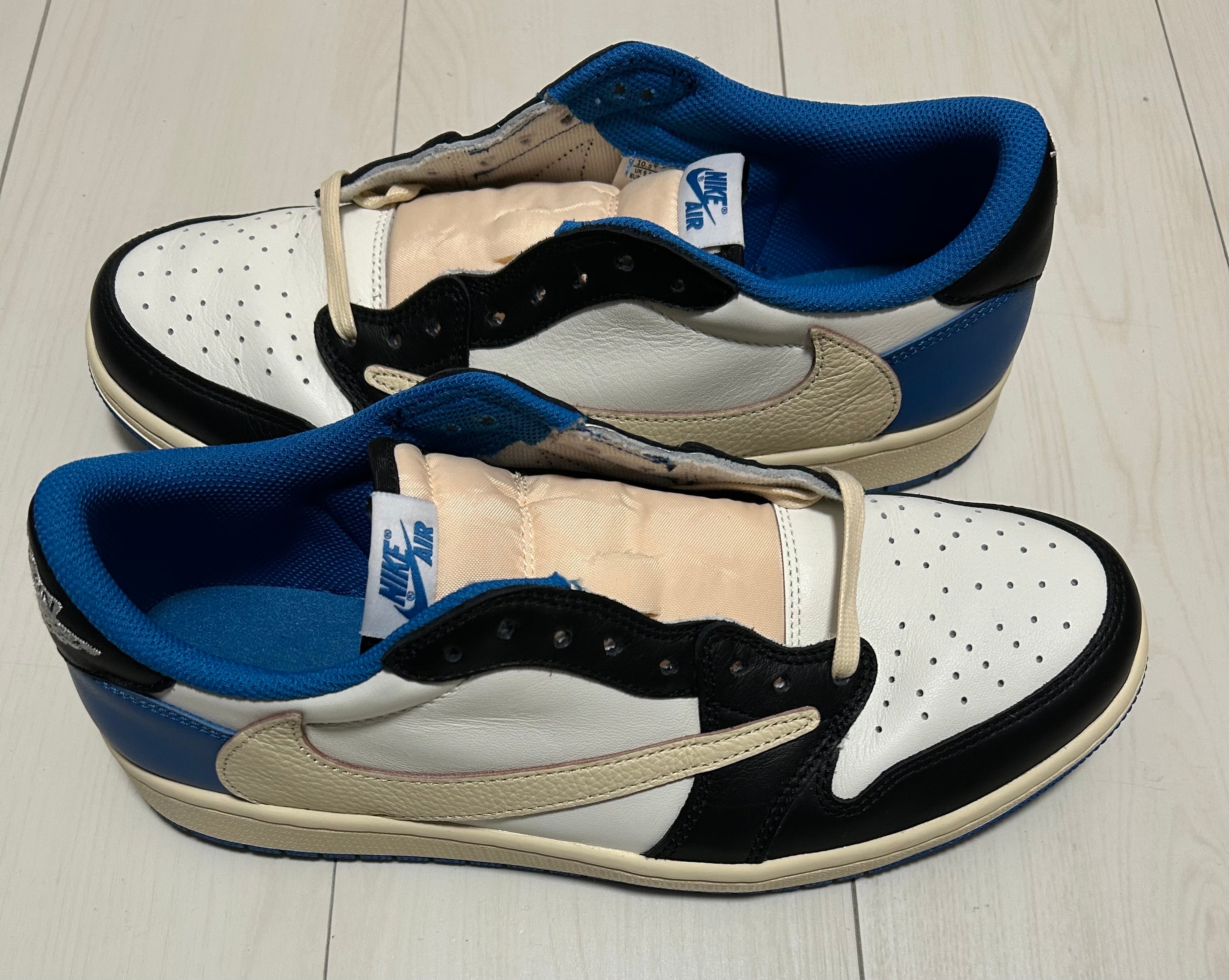 Travis Scott × fragment design × Nike Air Jordan 1 Low OG SP "Military Blue"