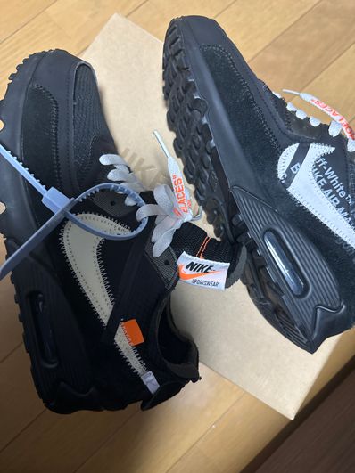 Off-White × Nike Air Max 90 "Black/Black-Cone-White"