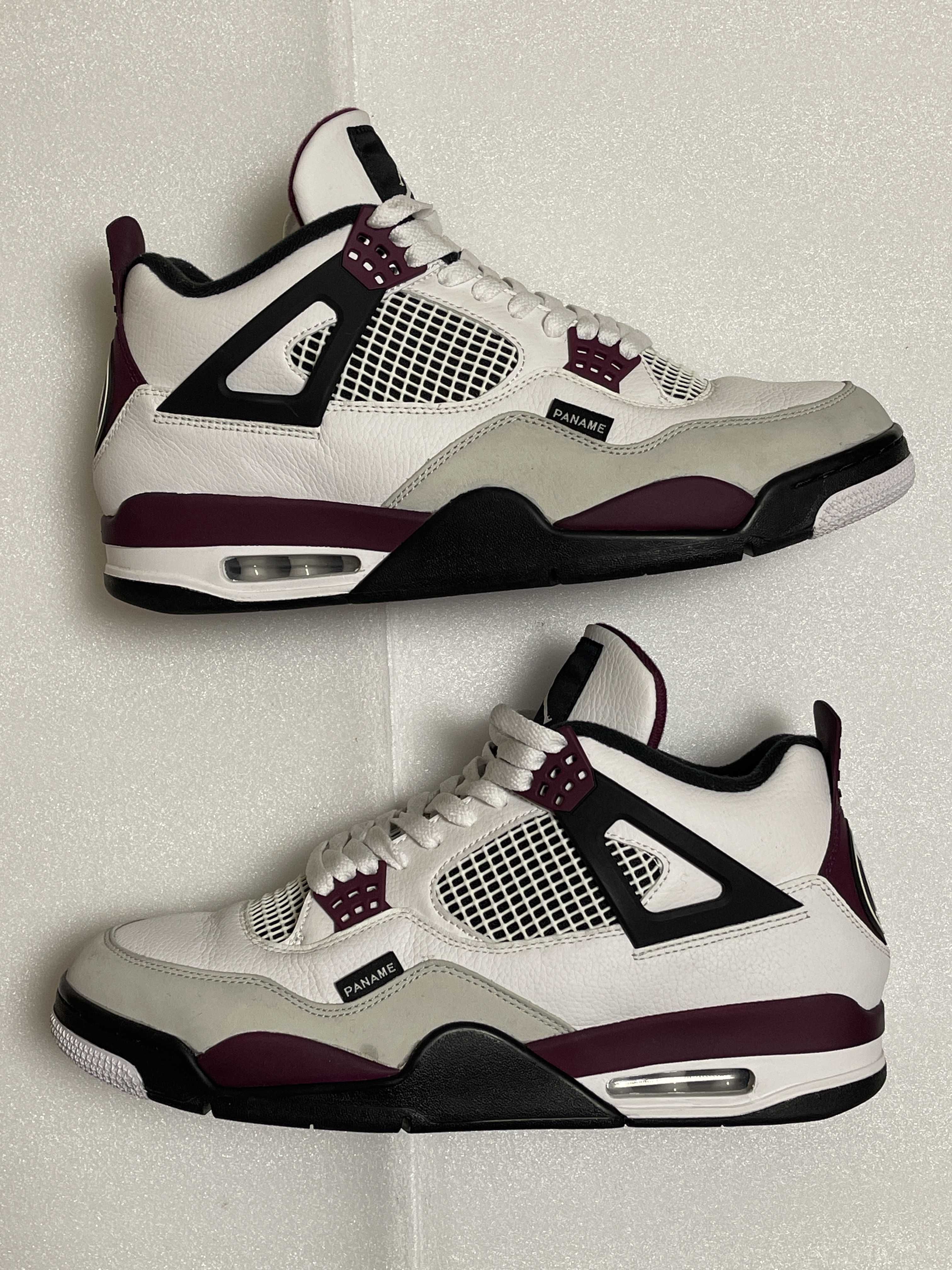 Paris Saint Germain ×Nike Air Jordan 4 Retro "White/Bordeaux/Neutral Gray"