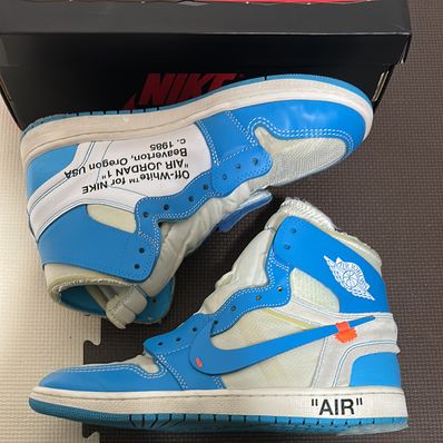 Off-White × Nike Air Jordan 1 High UNC "White/Dark Powder Blue"